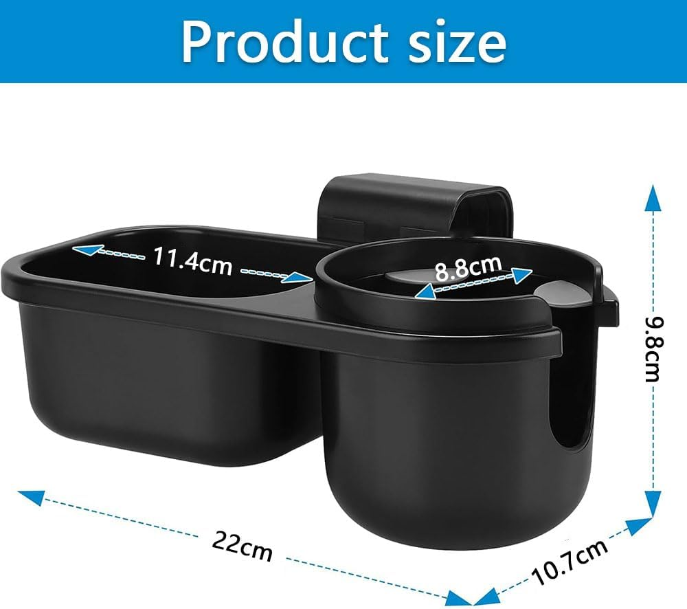 Child Car Seat Tray with Cup Holder &ndash; Universal Snack Tray Attachment for Convertible Car Seats, Strollers & Boosters &ndash; Toddler Travel Tray, Compatible with Most Models image number 5