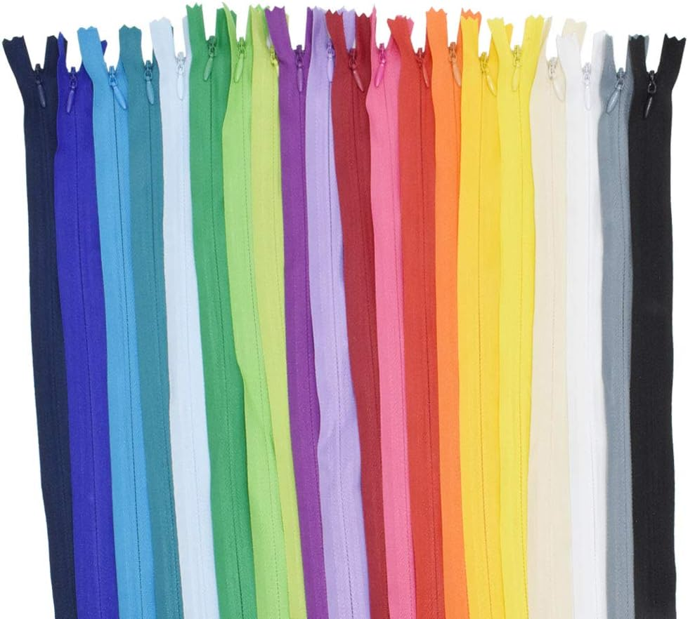 40Pcs 20 Inch Nylon Invisible Zippers Sewing for Tailor Sewing Crafts, Dresses, Skirts, Pillows DIY Crafter'S Special (Beige)