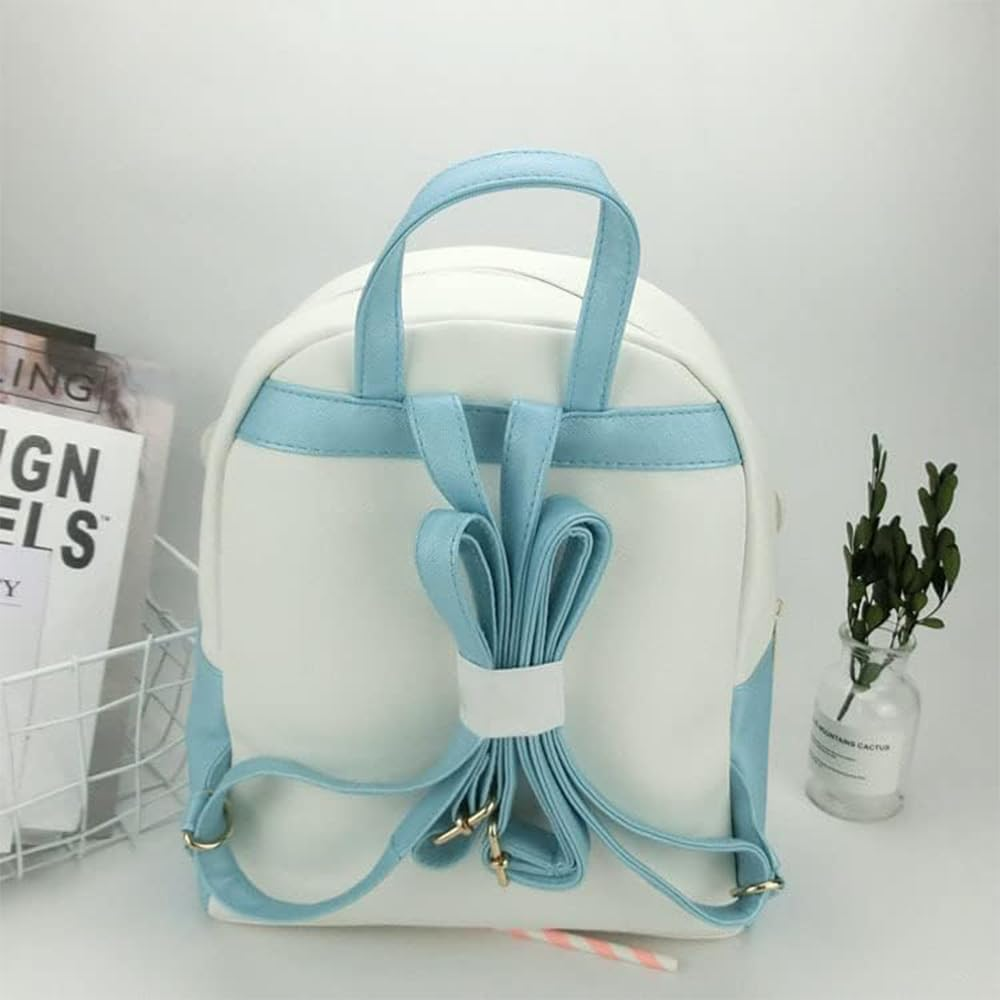 Anime Cute Cartoon Bag, Kawaii Backpack for Girls, Anime Mini Backpack Black Cute PU Bag Shoulder Bag for Girl Cosplay image number 4