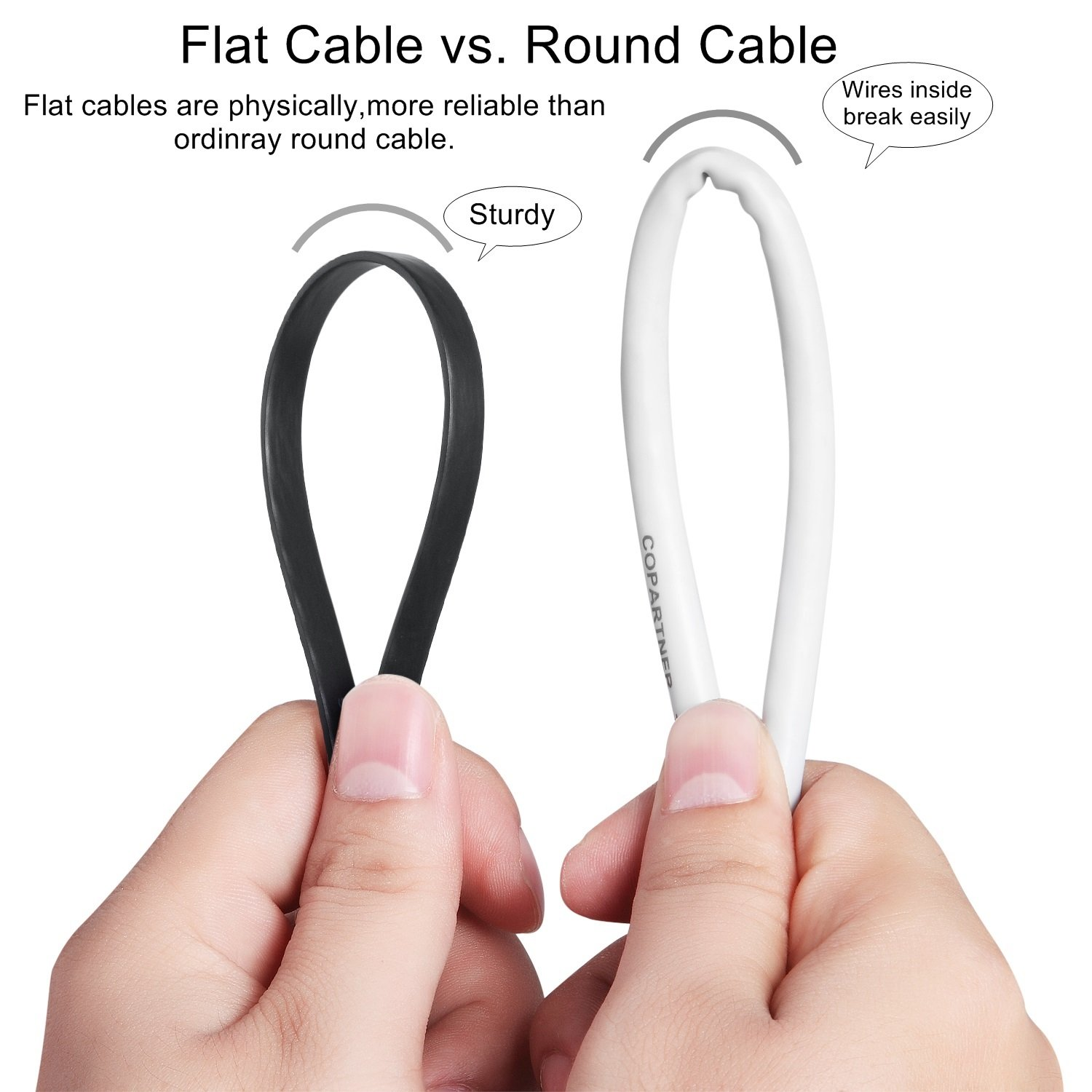 Cat6 Ethernet Cable 1M 2M 3Meter 5M 7M 10M 15M 20M 30M 45M 50M Flat Network Internet Cord with Clip (1Meter/ Black)