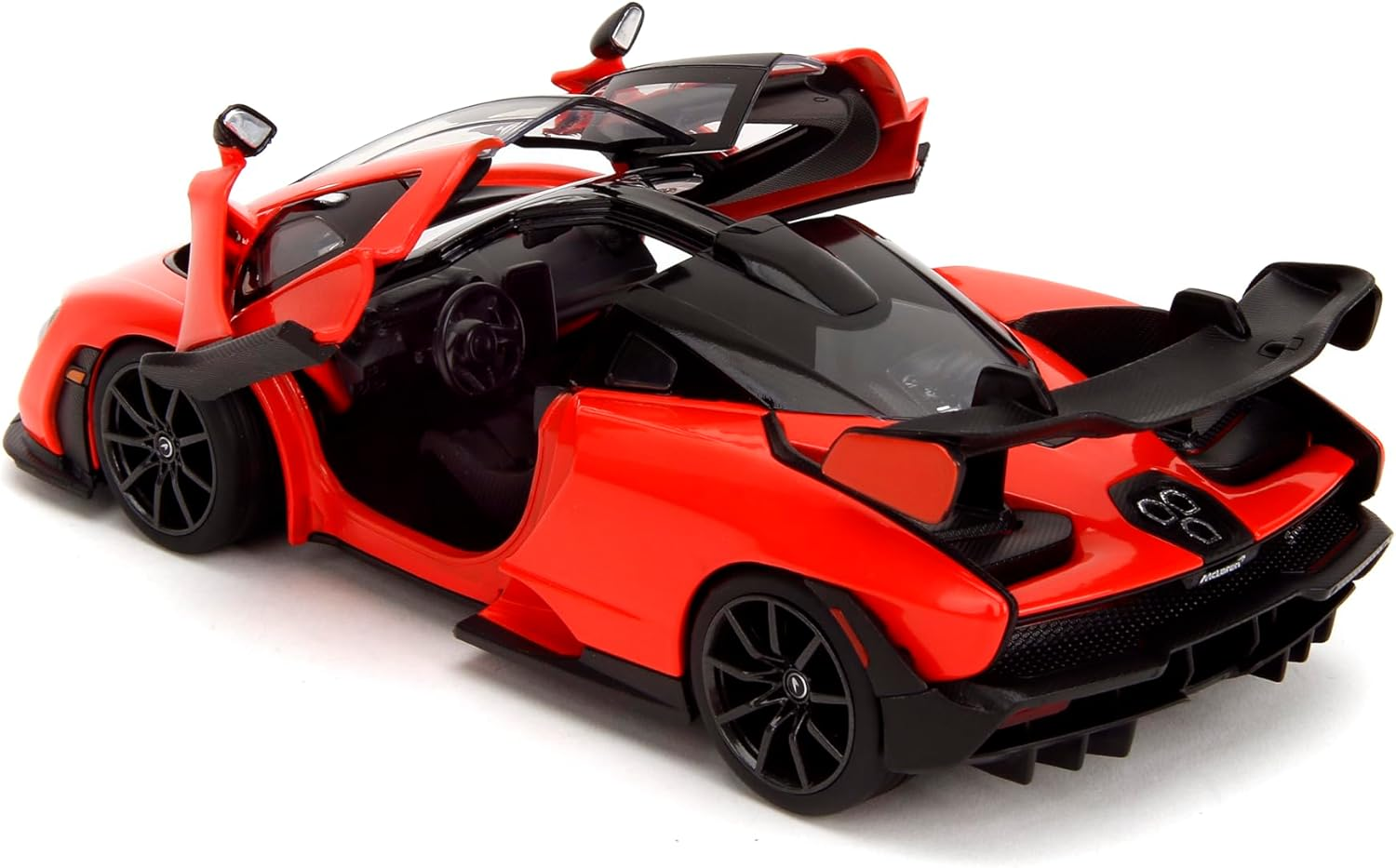Jada Toys Mclaren Senna - Fast & Furious 1:24 Scale Die-Cast Vehicle &ndash; Detailed Interior, Opening Hood, Doors, and Trunk &ndash; Collectible Model Car for Ages 8+ - Orange/Black image number 1