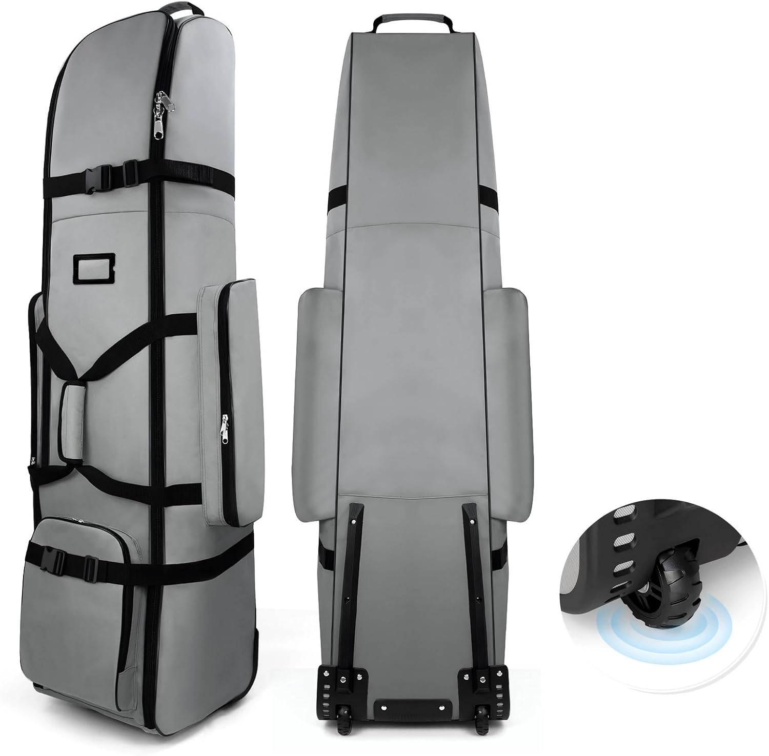 Outdoors Golf Travel Bag - Heavy Duty 600D Polyester Oxford Wear-Resistant, Excellent Zipper Universal Size with Wheels, Soft-Sided Golf Club Travel Cover to Protect Clubs image number 2