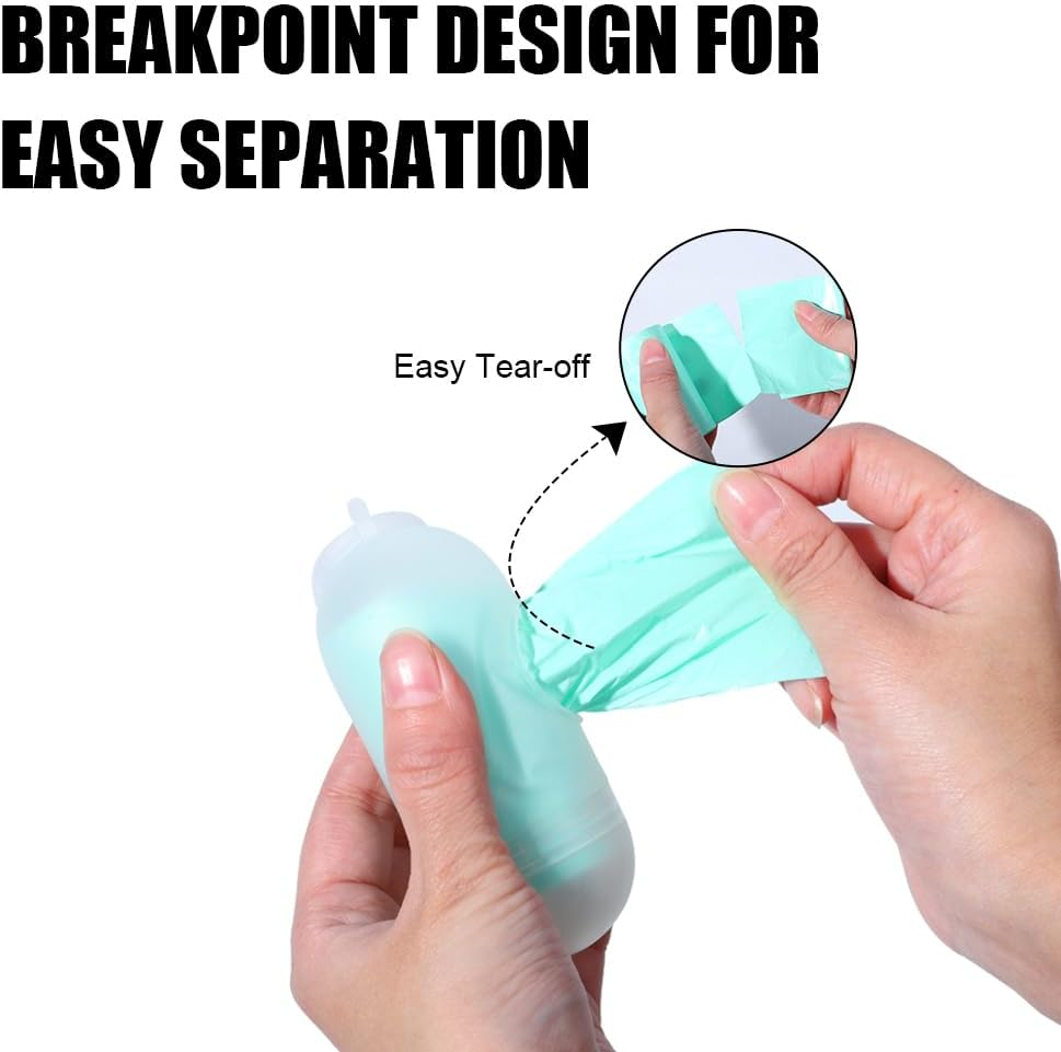 Diaper Bags Disposable for Baby - Fresh Powder Scent, 8 Refill Rolls (120 Pack) Diaper Trash Bags with Dispenser, Diaper Bag Accessory image number 6