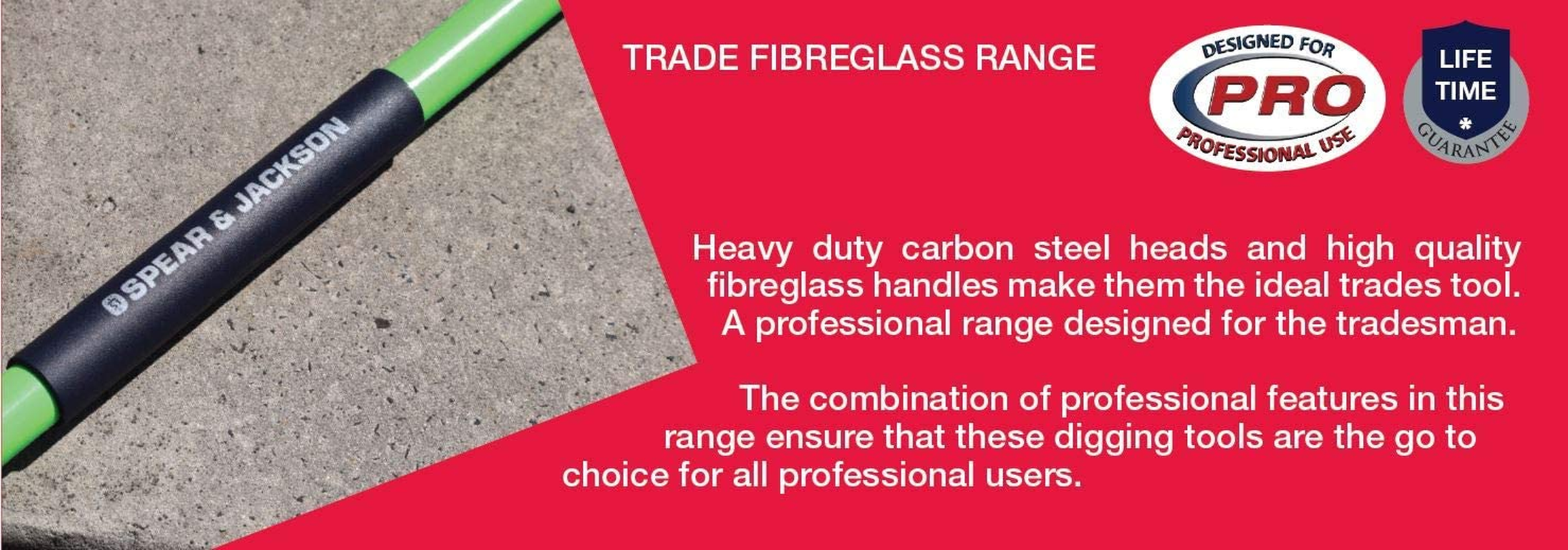 Spear & Jackson Post Hole Long Fiberglass Handle Shovel image number 3