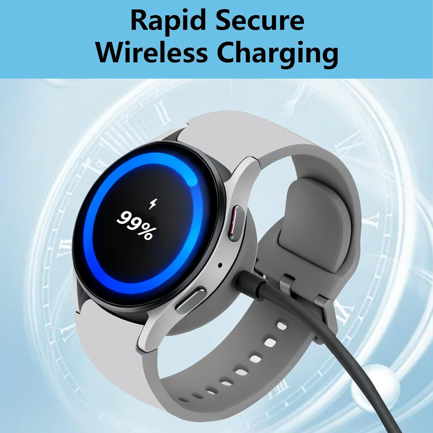 ONBPIY Type C Charger for Samsung Galaxy Watch 8/7/6/5/4/3/Ultra/Classic/Fe 1M Fast Charging Cable Compatible with Multiple Watch Models image number 3