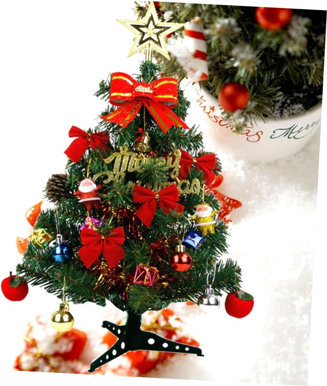 Desktop Christmas Tree Ornaments Festive Tabletop Holiday Decoration for Home Parties and Christmas Celebrations image number 2