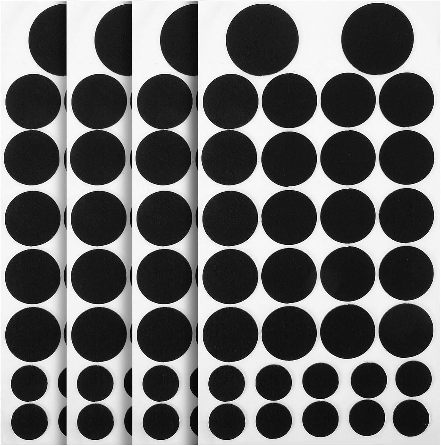 NUOBESTY 4 Sheets of Black Adhesive Felt Circles Die Cut Felt Stickers round Pads Self-Adhesive Sticker Spotty Dots for DIY Craft Projects Supplies image number 6
