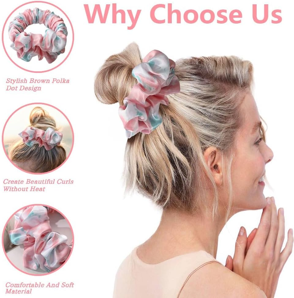 XFSRG Curlers without Heat, Heatless Curls Band, Curling Band without Heat for Long Hair, Hair Roller for Sleeping, Lazy Hair Roller for Sleeping (Brown) image number 2