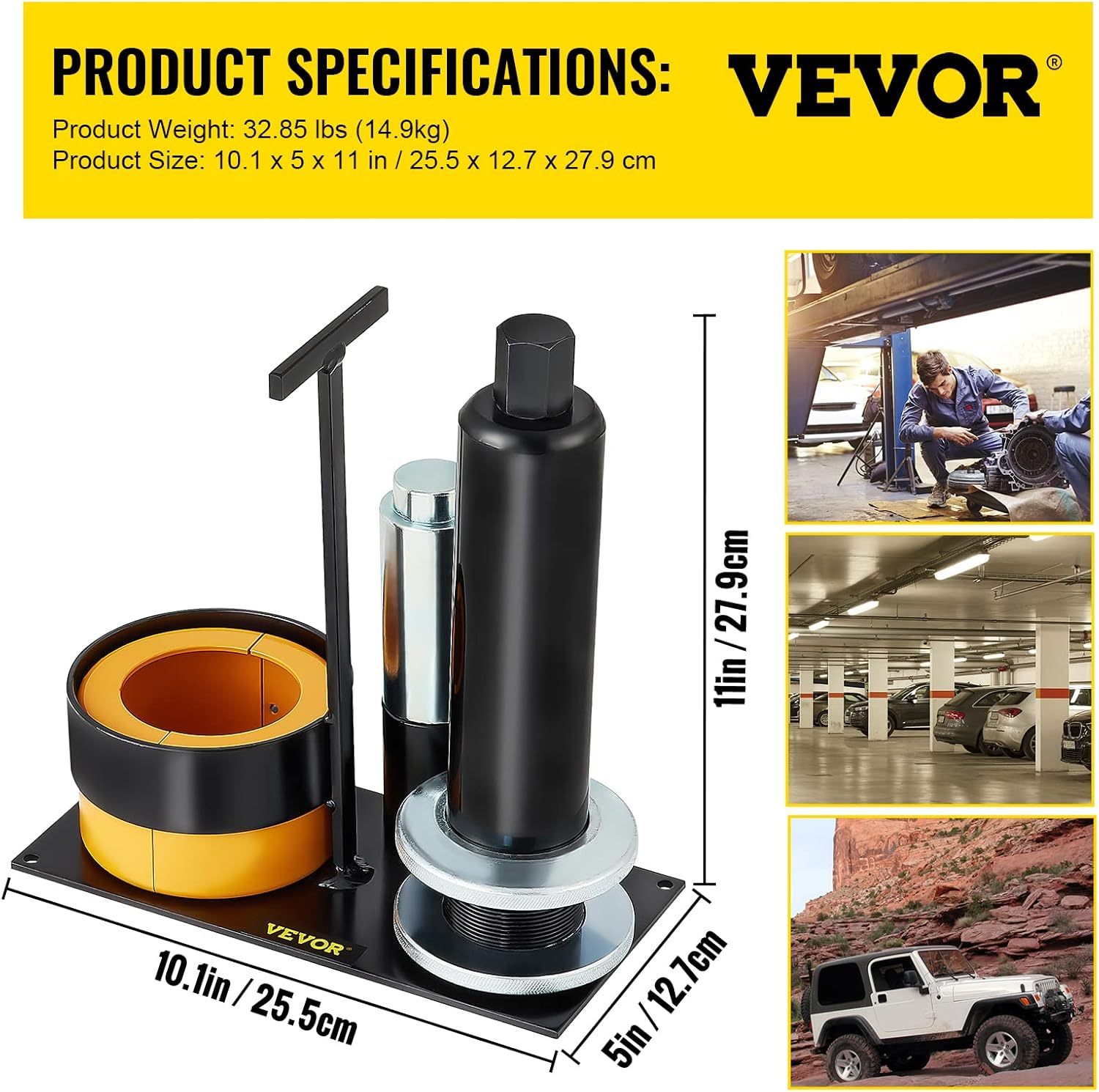 VEVOR Carrier & Pinion Bearing Puller, Compatible with Dana 30,40,50,60,70, 80, Ford 10.25" Bearings, Pinion Puller Tool with 3 Clamshells, 45# Steel Clamshell Bearing Puller for Auto Repair image number 1