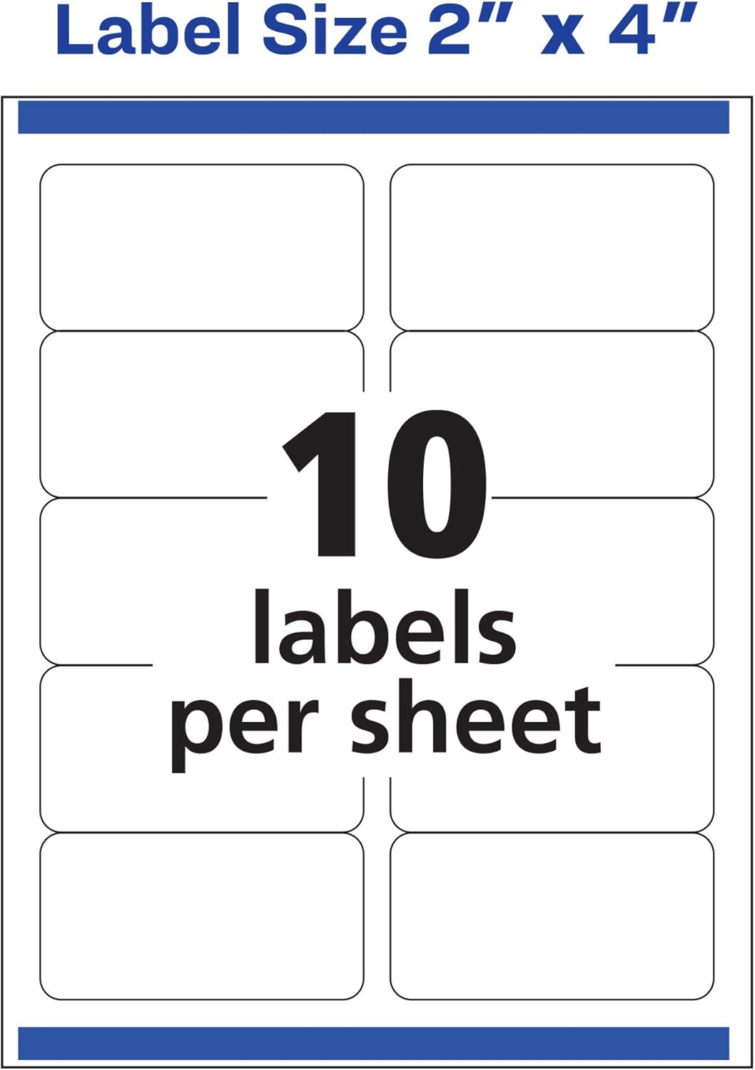 Avery Printable Shipping Labels with Sure Feed, 2" X 4", Matte Clear, 100 Blank Mailing Labels (18863) image number 1