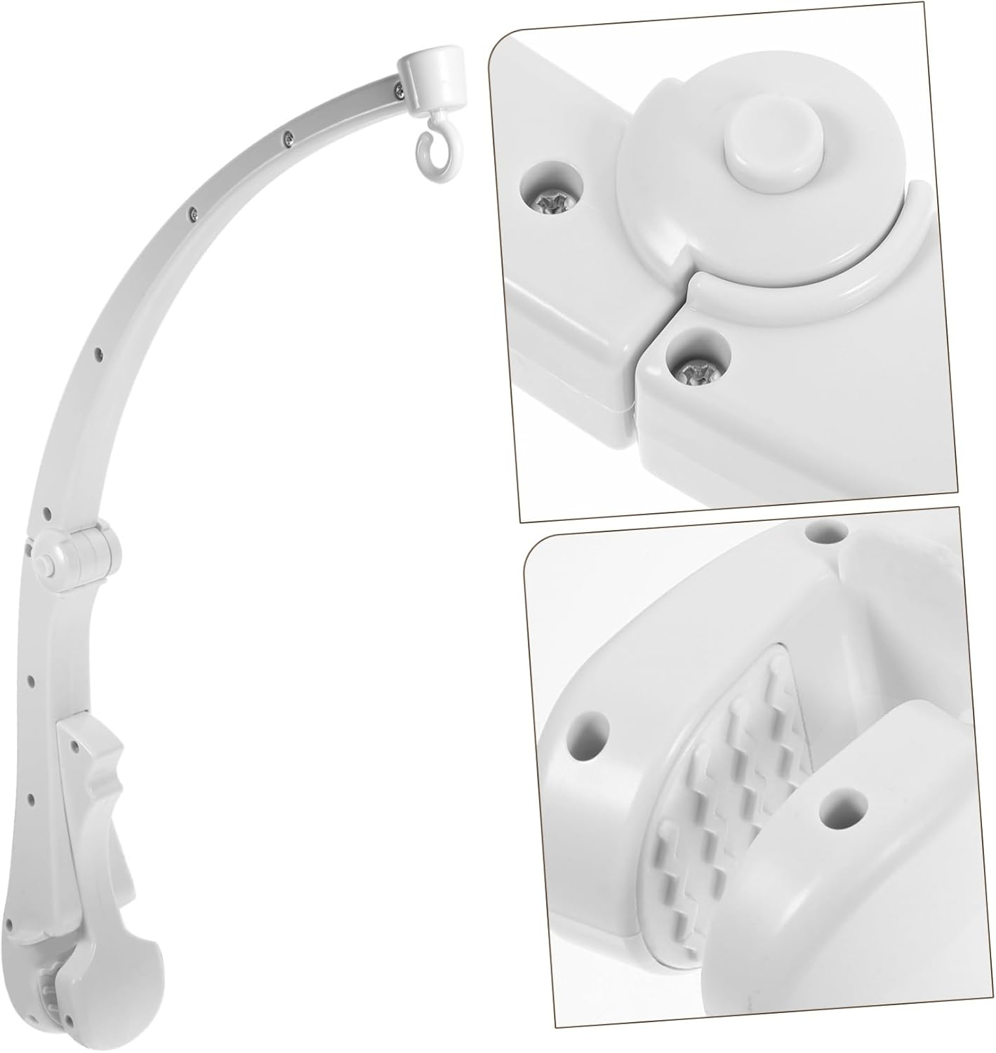 BESPORTBLE Crib Mobile Stand and Bed Bell Holder Arm for Baby Nursery, Wood-Grain Rotating Mobile Arm Compatible with Baby Cot, DIY Cloud-Shaped Crib Decoration Accessory for Infant Bed image number 5