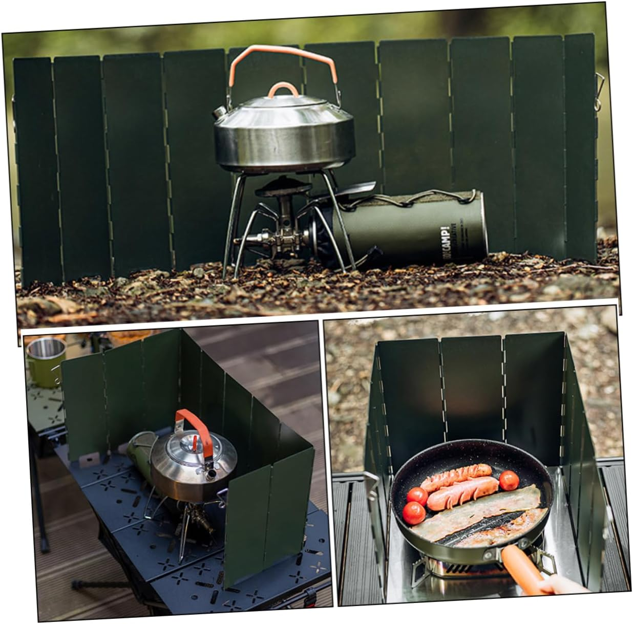 Portable Cassette Stove Windscreen Creative Windproof BBQ Windscreen Camping Wind Deflector and Practical for Hiking