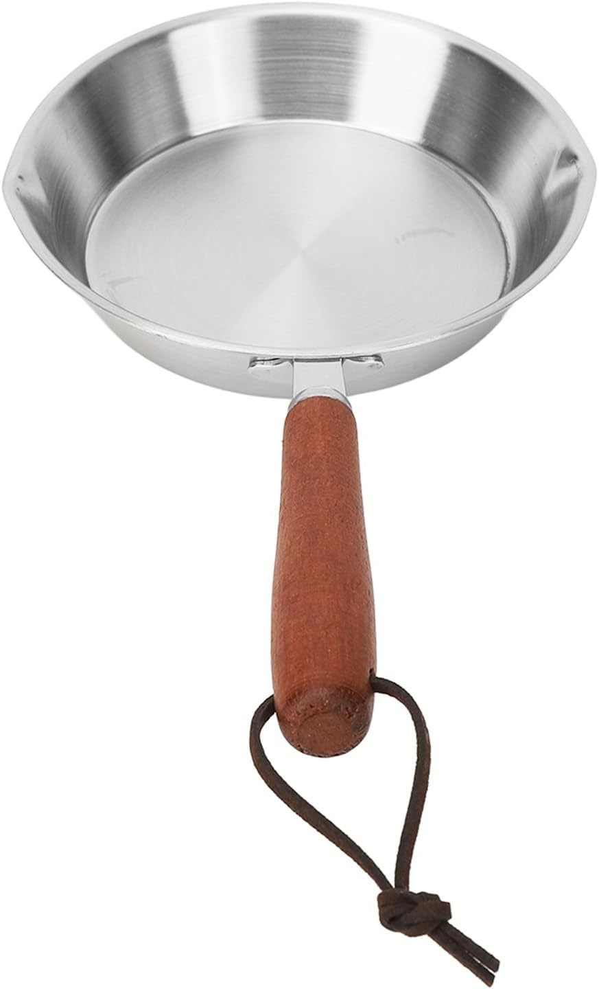 Induction Cooker Stainless Steel Fry Pan Quick Heating Non Stick Egg Pan for Restaurant Kitchen Use (12CM) image number 5