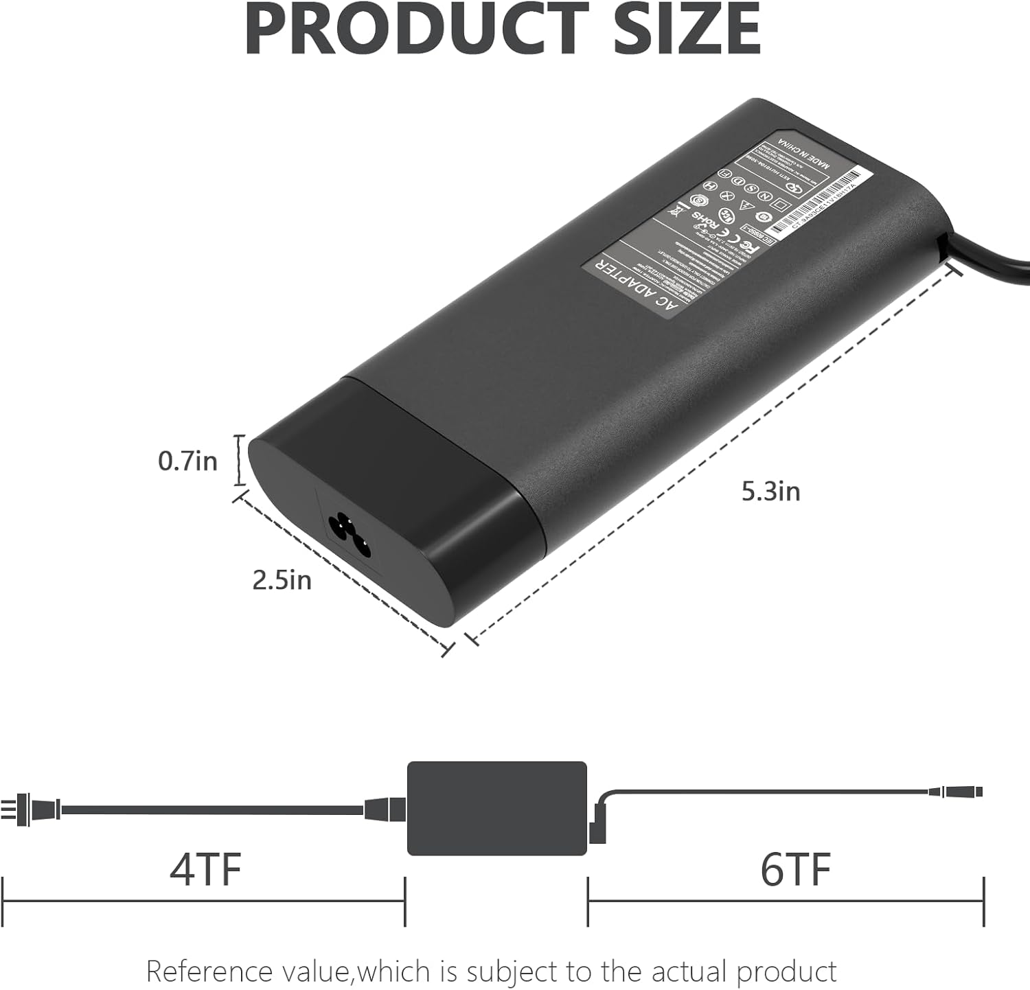 200W AC Adapter Compatible with HP Victus Gaming 15 16 Dock G5 Omen Gaming 15 17 Pavilion 15 17 Zbook G3 G4 G5 G6 G7 G8 15 15T 17 17T Fury Studio Envy TPN-CA03 TPN-DA10 ADP-200HB B Power Supply Cord image number 2