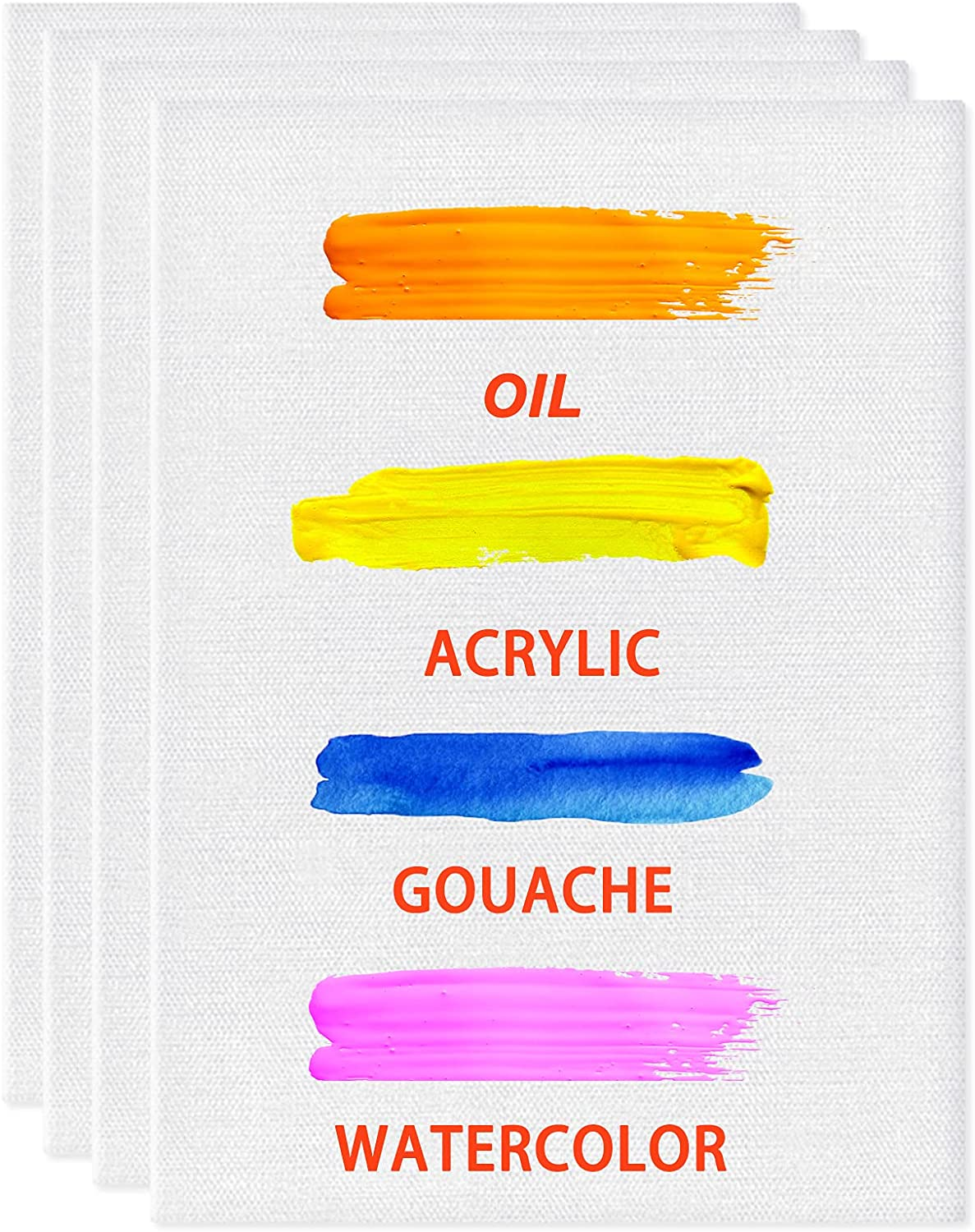 10 Packs Blank Canvas Panels Board 20 X 20 Cm(8" X 8"), 100% Cotton for Acrylic Painting, Oil Paint & Wet Water Art Media, Canvases for Professional Artist, Hobby Painters & Beginners image number 3