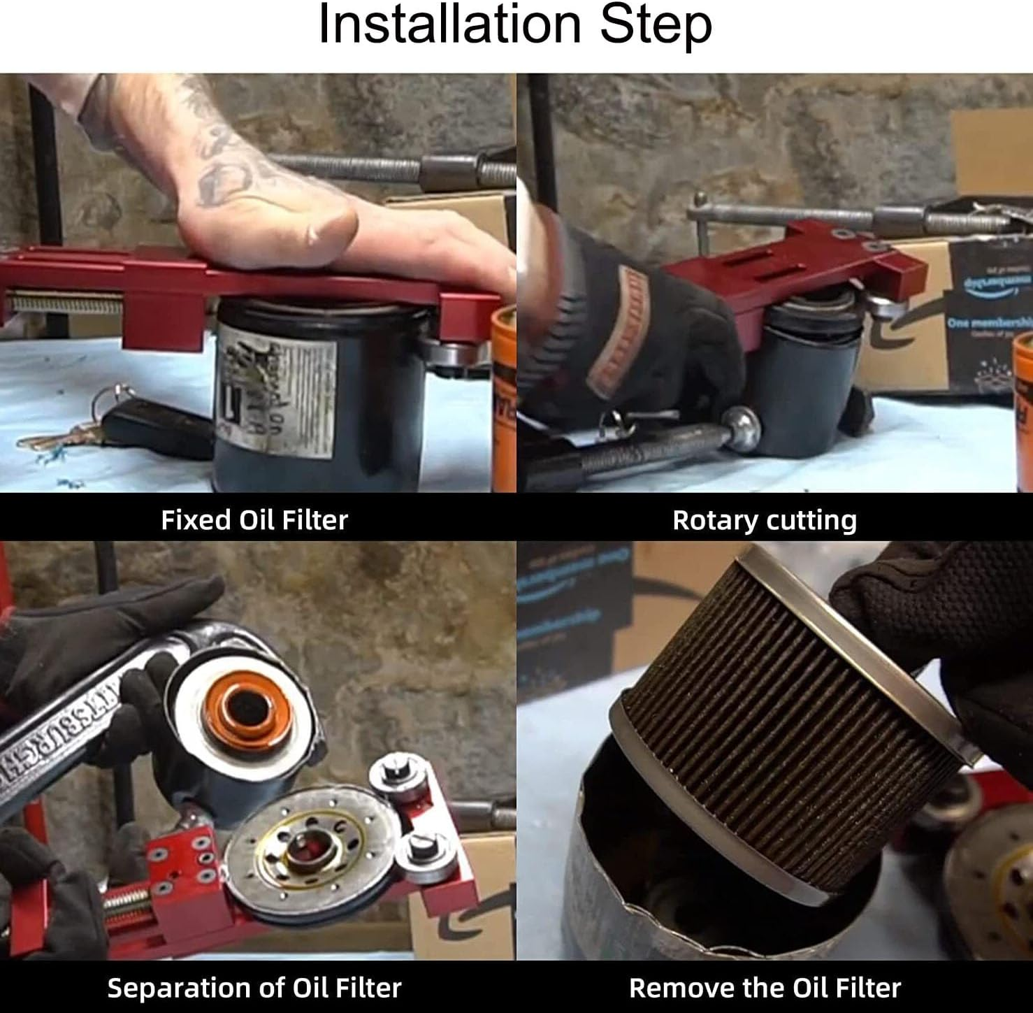 MOCW 66490 Oil Filter Cutter for Filter Cutting Range 1-3/4" to 5-3/4", Oil Filter Cutting Tool Oil Filter Removal Tool Fits Filters up to 5 1/2 Inch Diameter, for Cars, Boats, Trucks image number 1