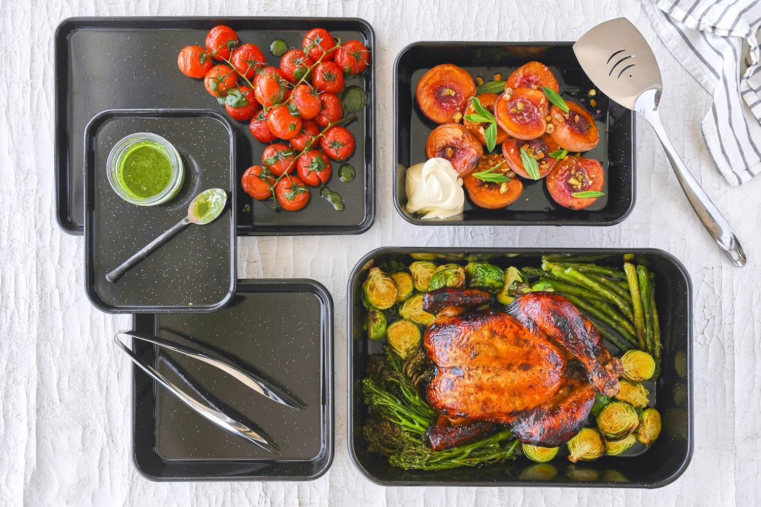 Bakemaster Professional Vitreous Enamel Non-Stick Baking Tray, Black, 39 X 27 X 2 Cm image number 6