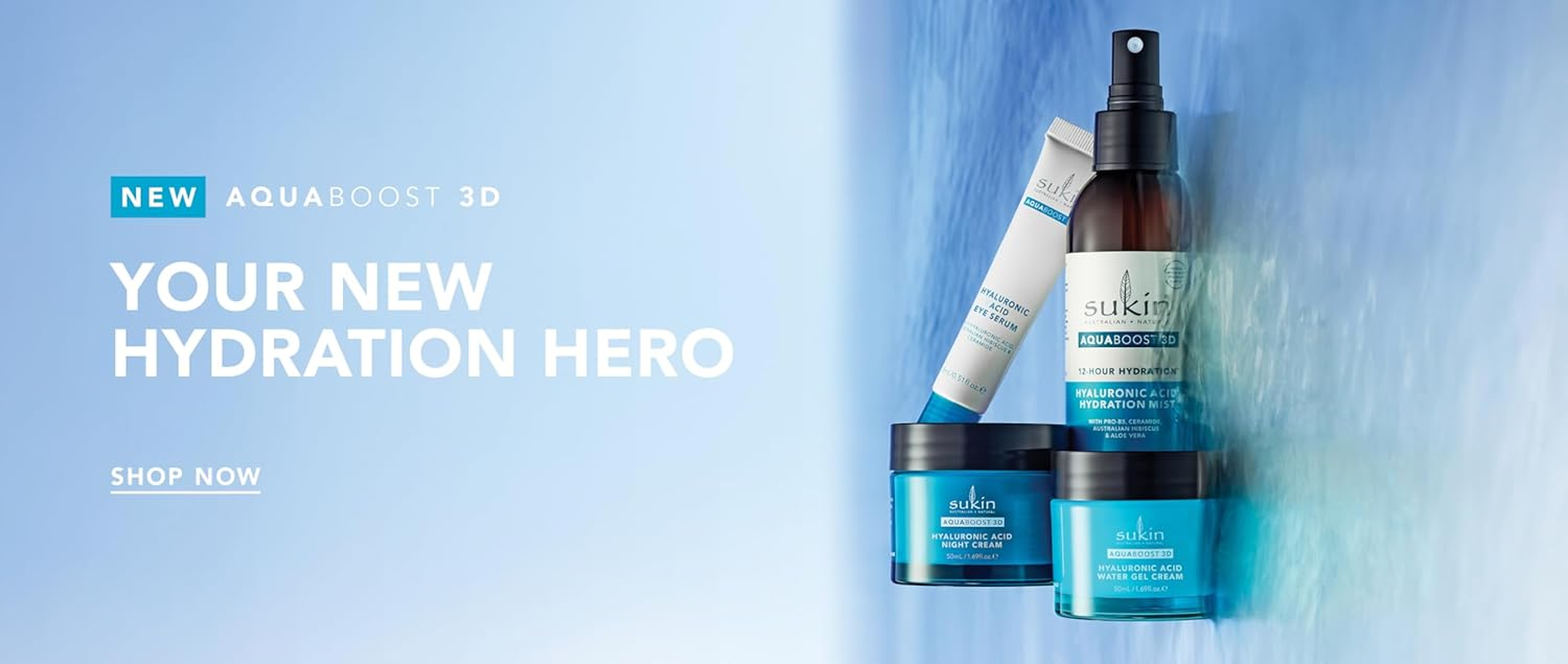 Sukin Aquaboost 3D Hyaluronic Acid Water Gel Cream 50 Ml image number 1