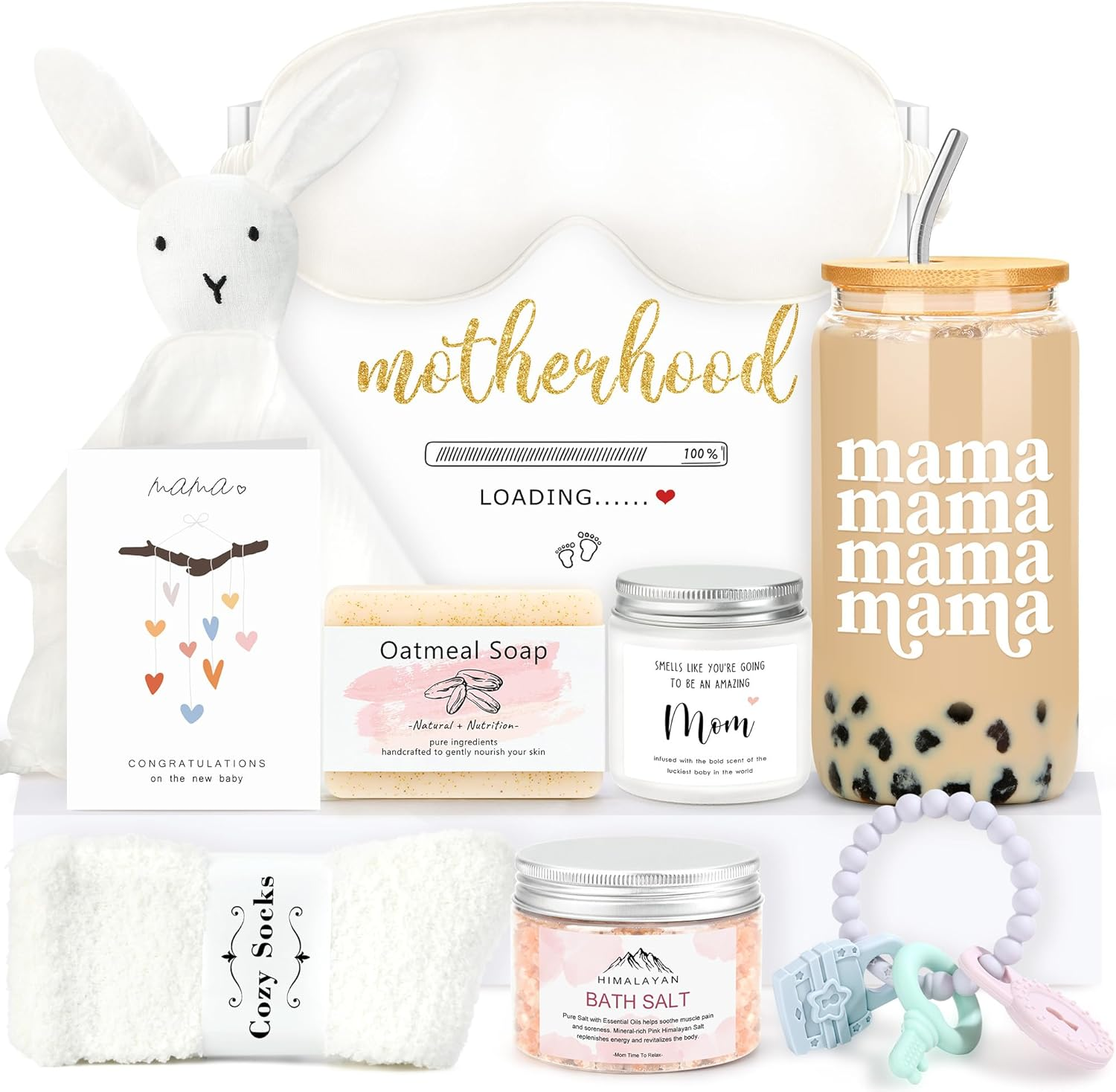 POSTPARTUM GIFTS for MOM - Looking for Pregnancy Gifts for an Expecting Mom? Nothing Says "I Care" like a Carefully Selected and Filled with Ele New Moms Gift Set image number 6