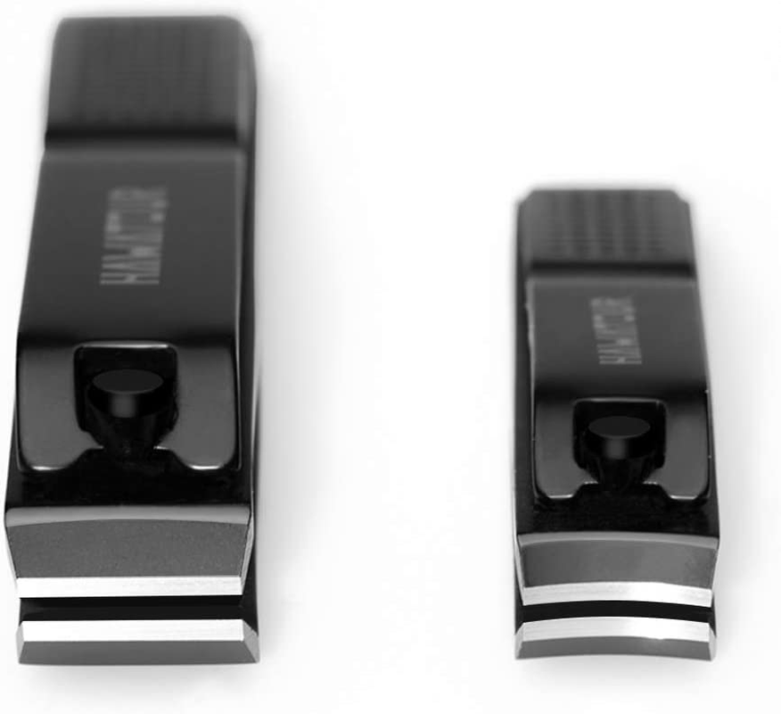 Nail Clippers Set, Ultra Sharp Sturdy Fingernail and Toenail Clipper Cutters with Visibly Tin Case by HAWATOUR - Black image number 5