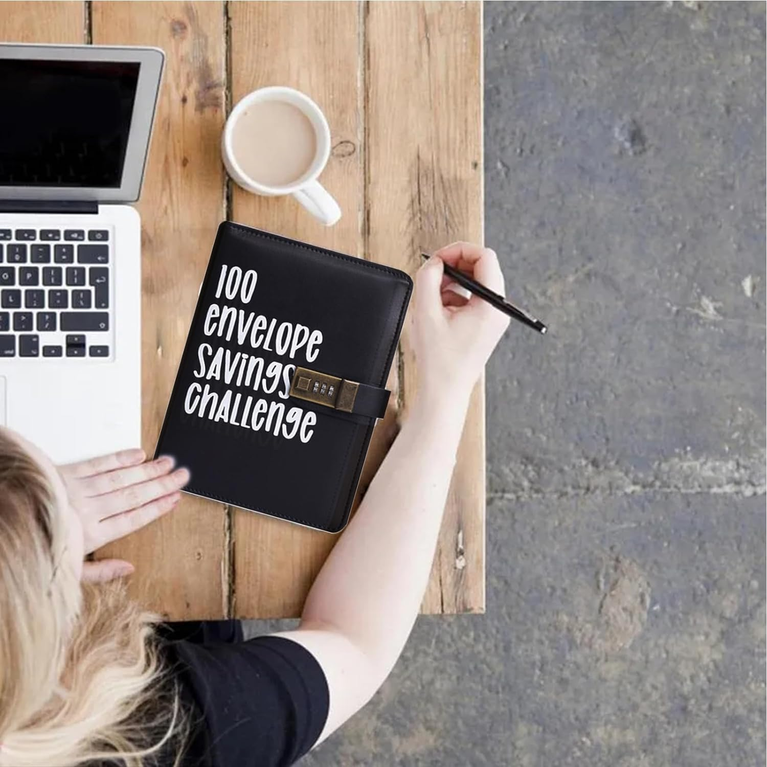 Money Saving Binder,100 Envelope Challenge Binder with Combination Lock,Easy Savings Privacy Protected Budget Binders image number 3