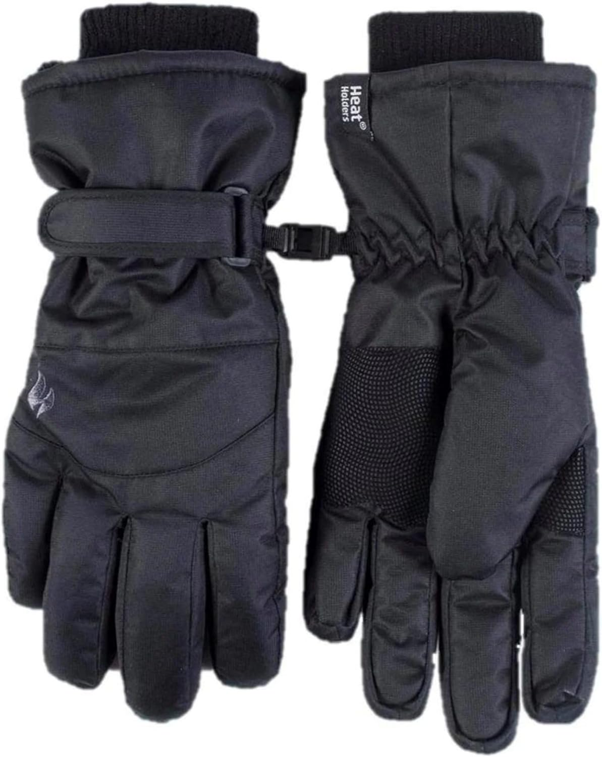 Heat Holders | Men'S Waterproof Performance Ski Gloves | Dual Insulated, Windproof & Adjustable Fit | Warmth for Skiing & Winter Sports | Black | Men'S Sizes image number 4