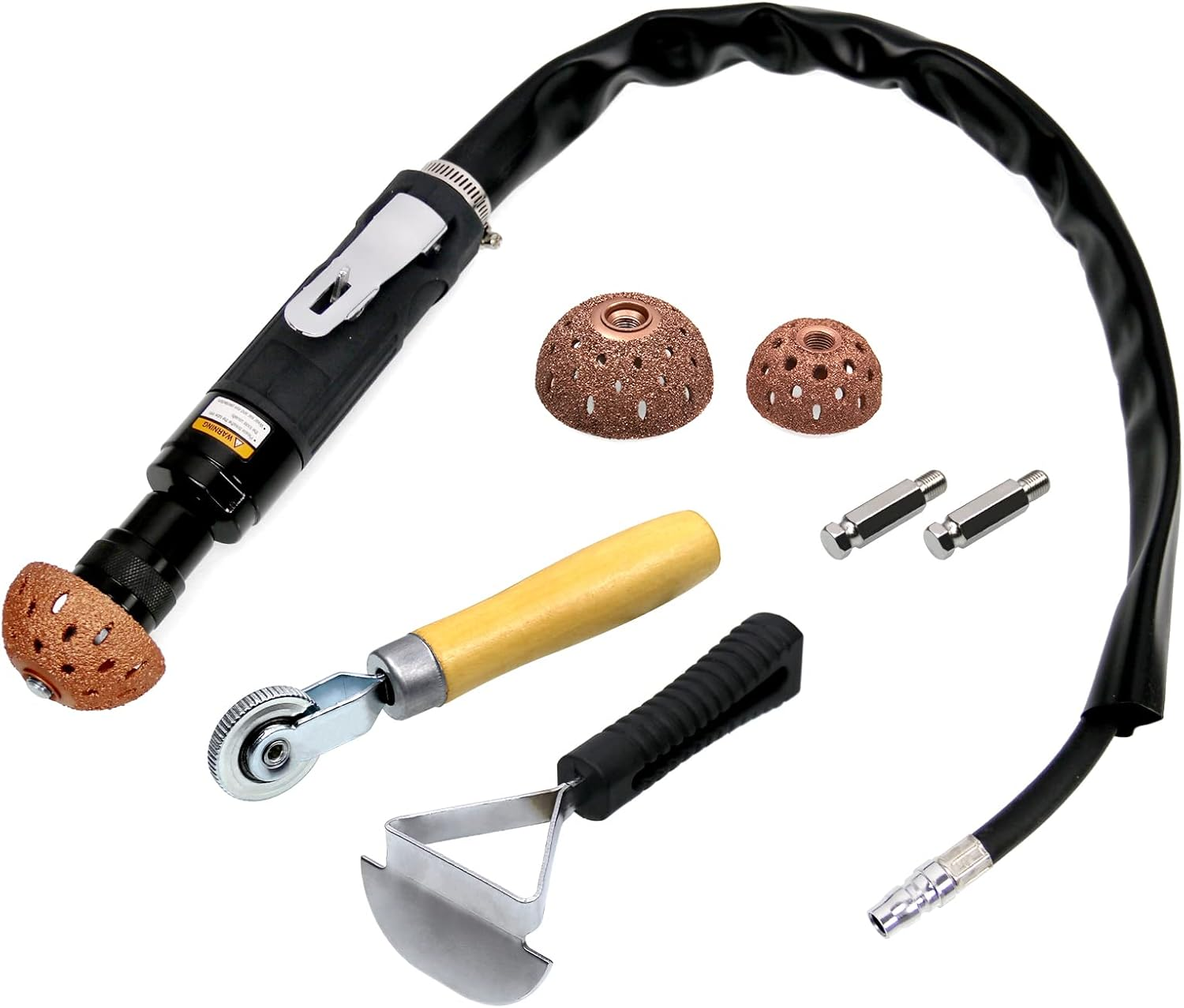 RYANSTAR Racing Tire Repair Set Includes 2500Rpm Low Speed Air Tire Buffer Tire Patch Roller Tire Inner Liner Scrapper 3Pcs Tungsten Steel Buffing Wheel 42Mm 55Mm