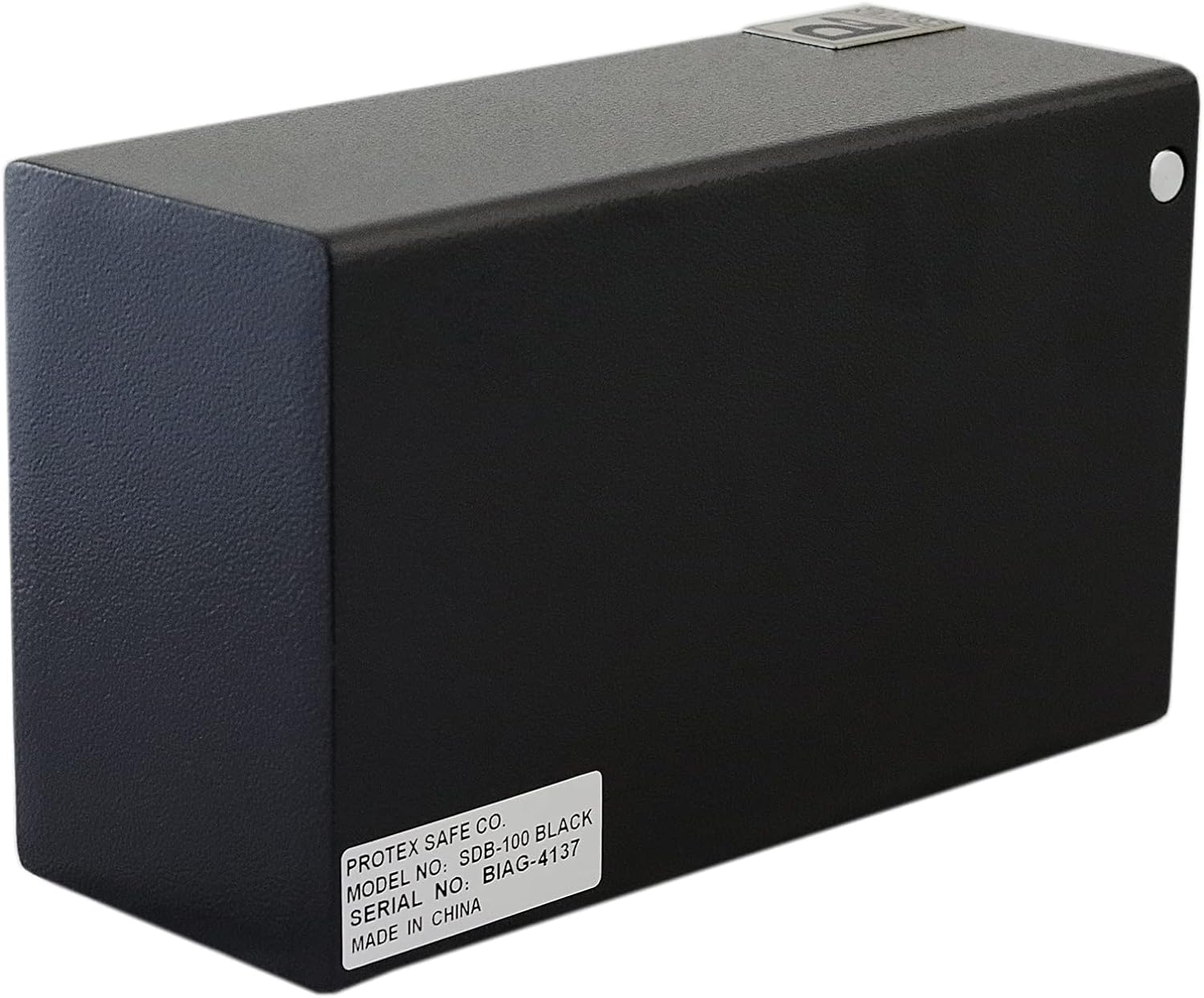 Protex Drop Box Safe (Sdb-100)-Black, for Cash, Checks and Envelopes, Saw-Toothed Baffle to Protect Slot, Powder Coated Finish, 4 Pre-Drilled Anchoring Holes