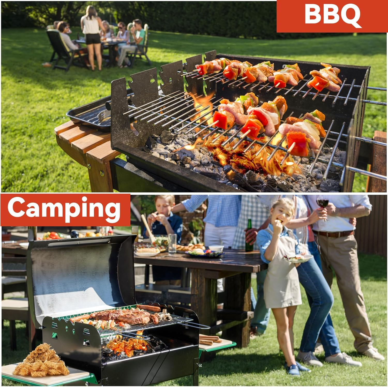 MAQIHAN 15PCS Quick Ignite Fire Starter - Fire Starter Rolls for BBQ Fireplace, Charcoal Starter for Indoor and Outdoor Use, Easily Light, Wax Wood Roll for Campfire, Chimney, Grill, Camping, Survival image number 1