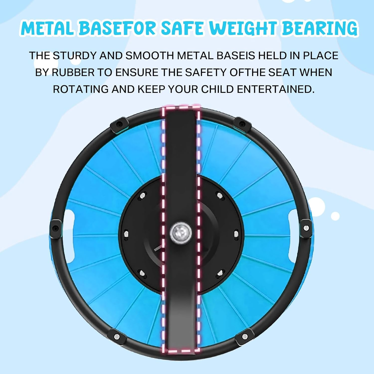 Sensory Swivel Chair, Spinning Chair for Autism Kids with Grips (Blue) image number 3