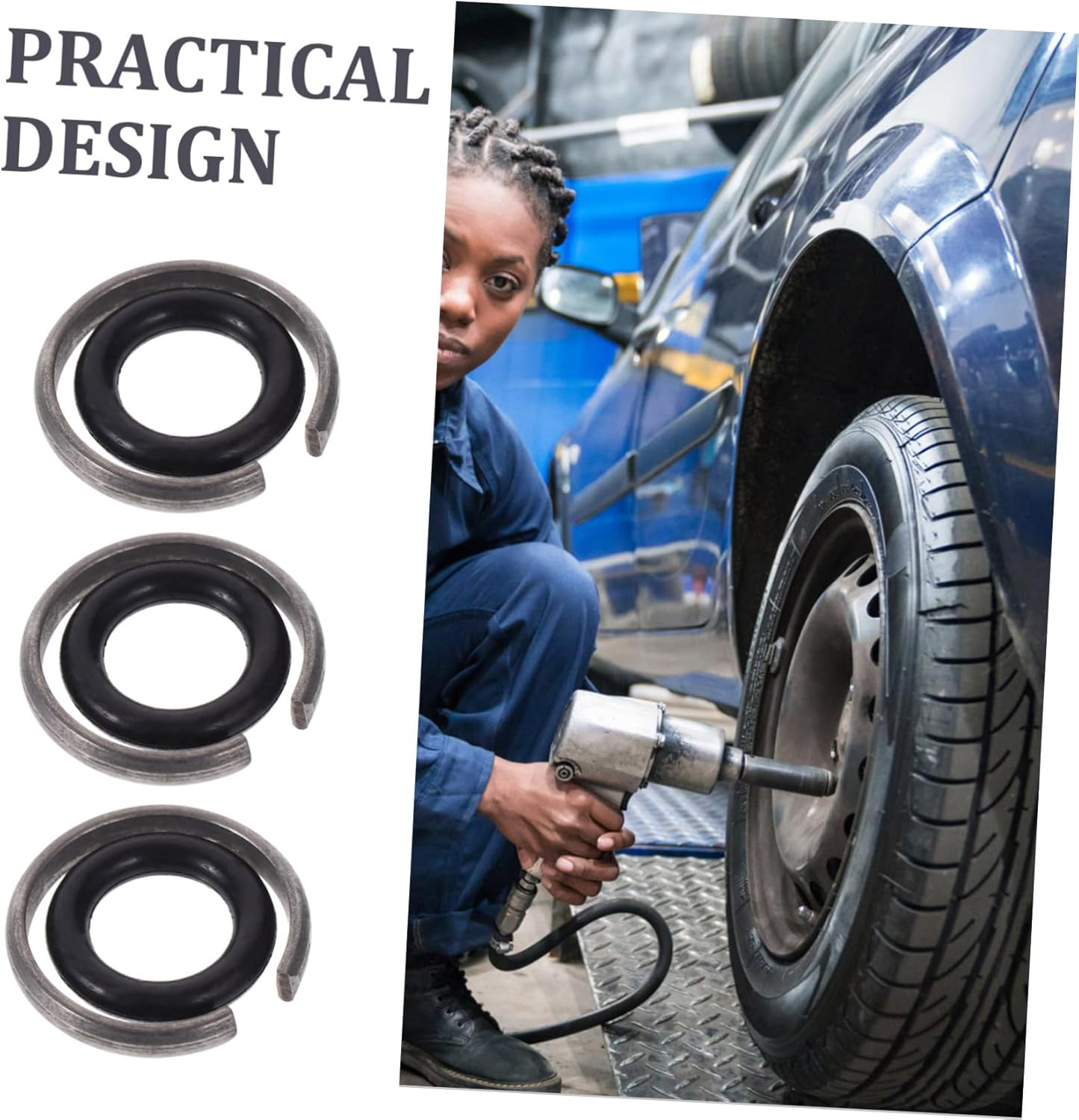 Impact Wrench Socket Retainer Ring Lock Ring with High Torque Resistance and Anti-Slippage Functionality for Automotive Repair and Mechanical Maintenance Use 12 Sets image number 6