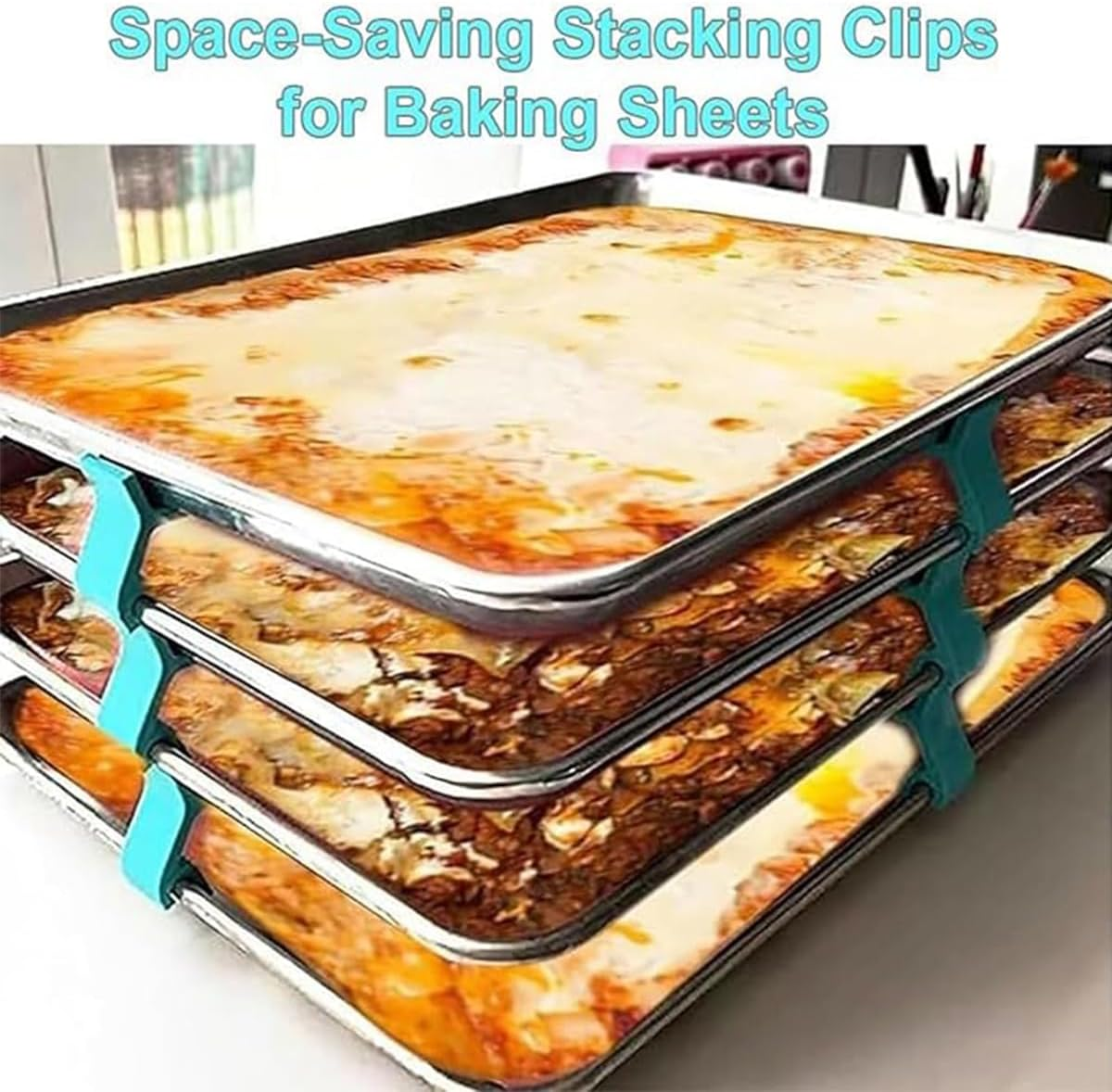 16 PCS Baking Sheet Stackers,Reusable Trays Stacking Holder,Space-Saving Trays Stacking Holder,Multipurpose Baking Tray Stackers Suitable,For Home Kitchen,For Freeze Dryer Trays