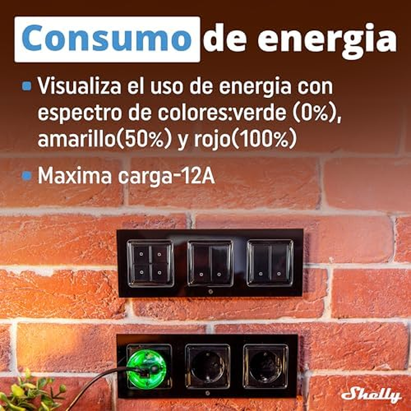 Shelly plus Plug S Dual Pack &ndash; Smart Socket Compatible with Alexa and Google Home, Programmable Voice Control, Bluetooth; Wi-Fi Device for Device Automation, Black image number 4