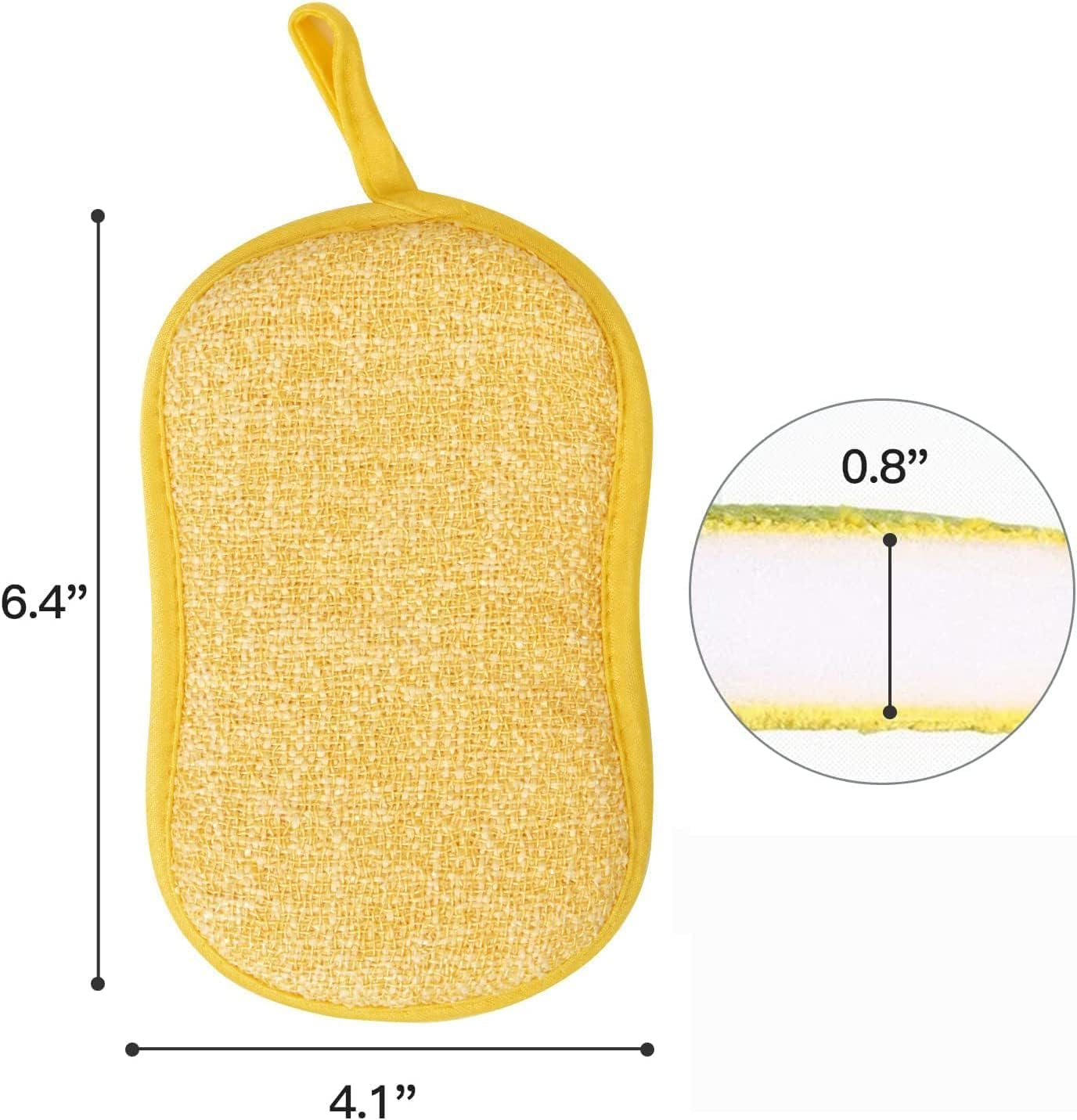 Multipurpose Kitchen Scrub Sponges, Heavy Duty Cleaning Non-Scratch Scrub Sponge, Reusable Microfiber Sponge for Household Cleaning,Kitchen Cleaning,Restaurant Cleaning