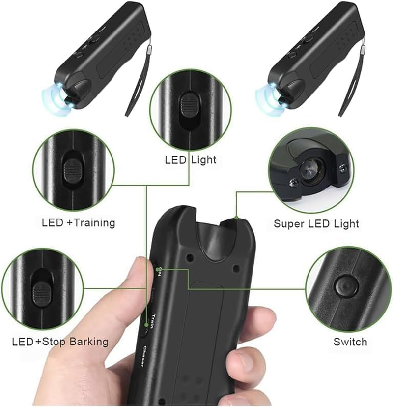 Ultrasonic Dog Repeller, 2024 Upgrade anti Barking Devices Super Ultrasonic Dog Chaser Dog Bark Deterrent Device Bark Box Sonic Barking Deterrent Devices for Indoor Outdoor Use (2 PCS)