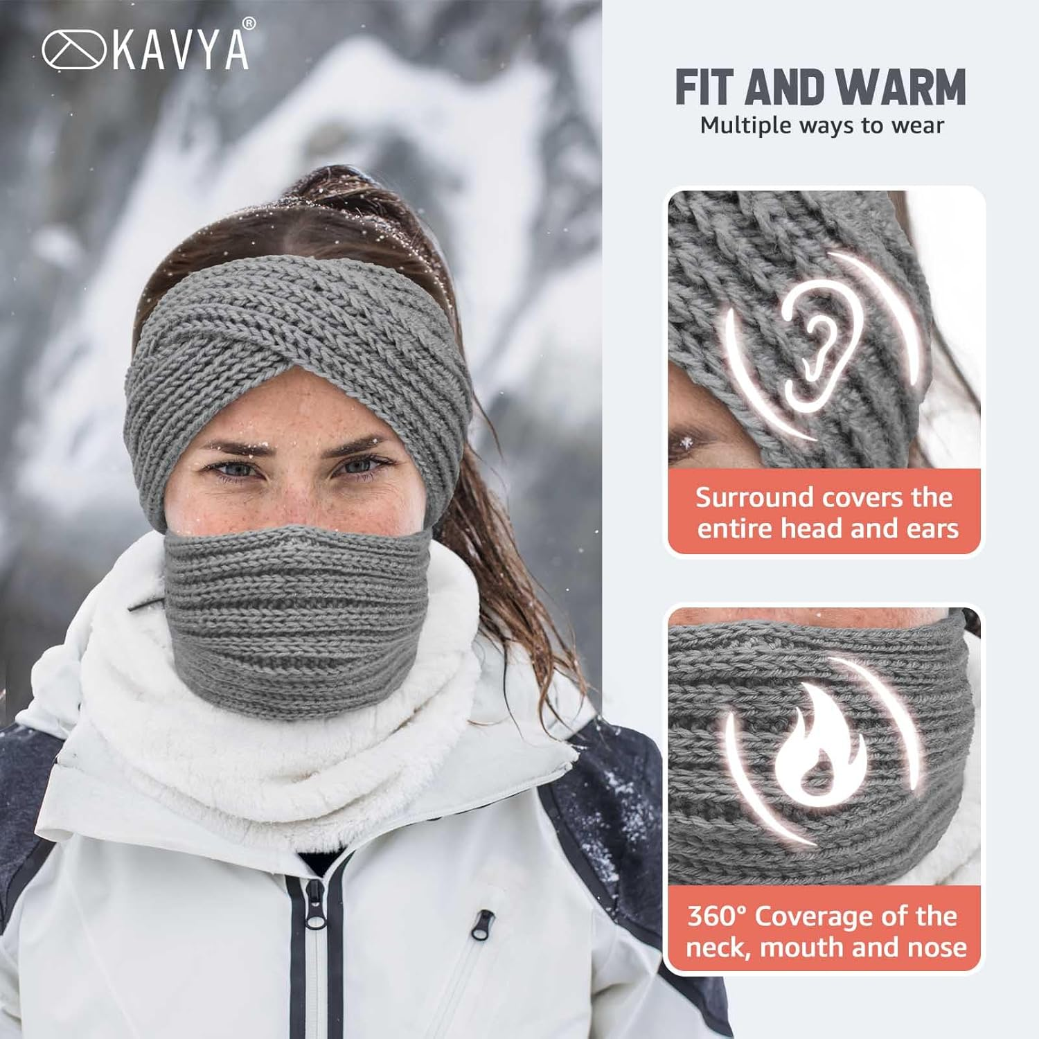 Kavya 4 Winter Headband B image number 2