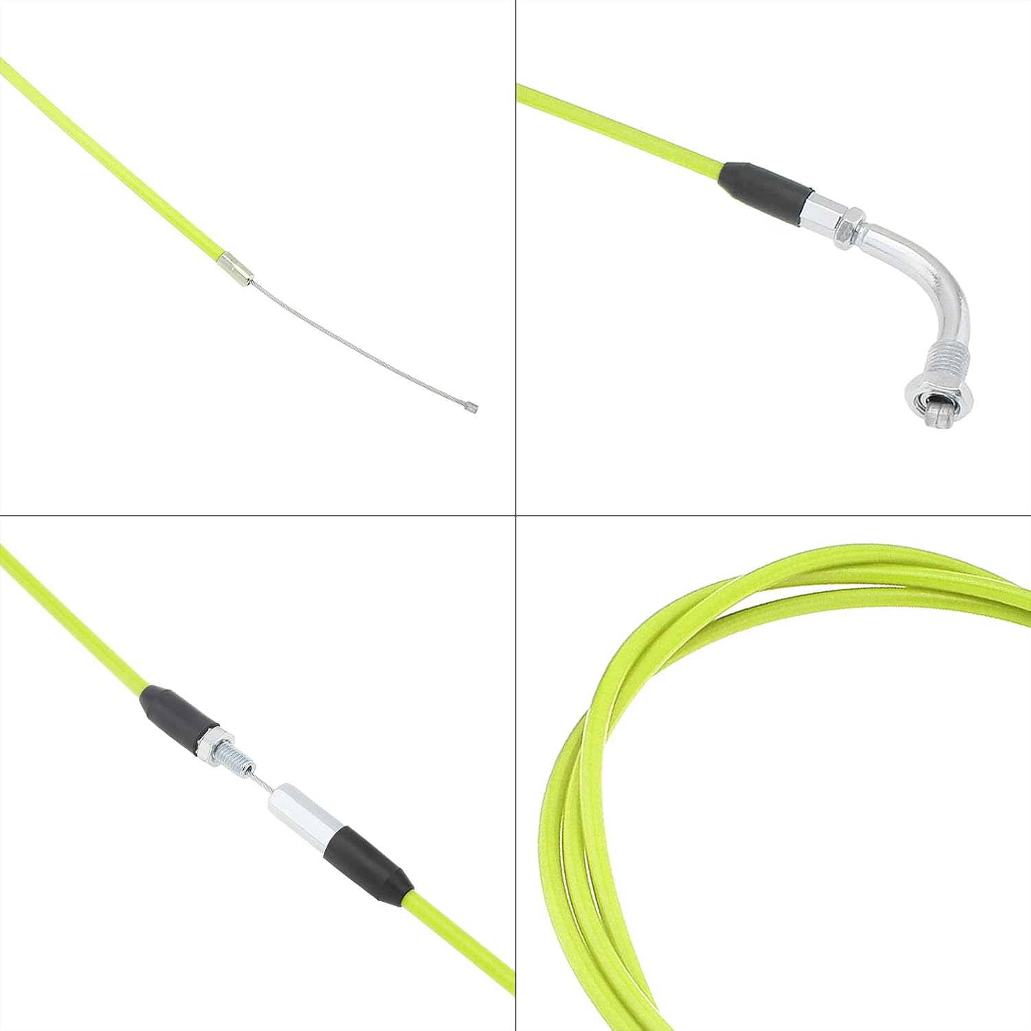 Windance 190Cm/74.8" Universal Motorcycle Refitting Throttle Cable, Adjustable Flat Slide Carburetor Throttle Cable Fit for Honda/Yamaha/Keihin GY6 Scooter ATV (Yellow) image number 3