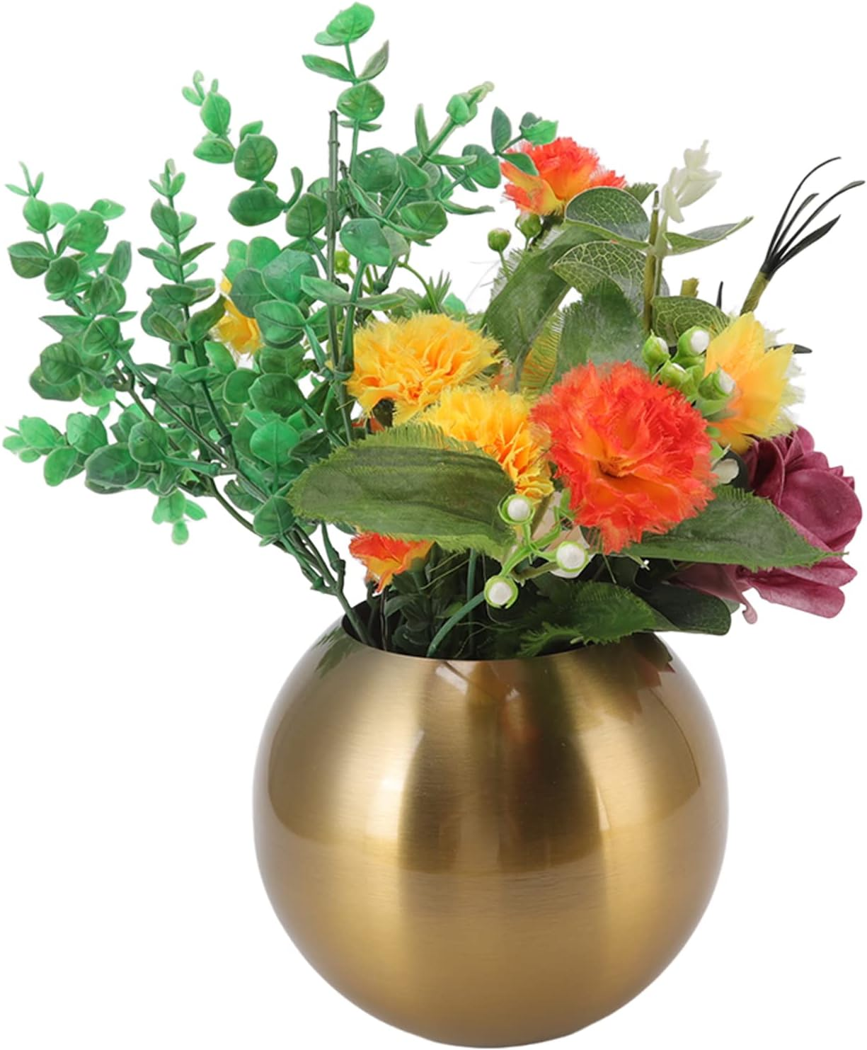 Flower Vases Nordic Stainless Steel Small Vase Decoration Living Room Flower Arrangement Creative Table Dried Flower Light Luxury Decoration (Ancient Gold) image number 4