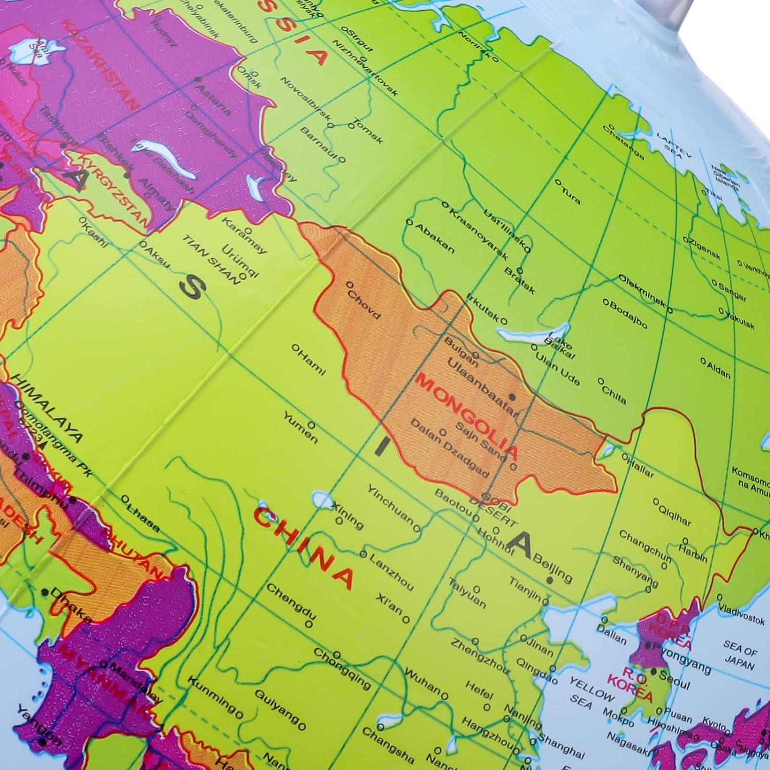 4 Packs Inflatable Global World Globe 38Cm,Explore the World,Educational Geographic for School,Play and Educational Games image number 6