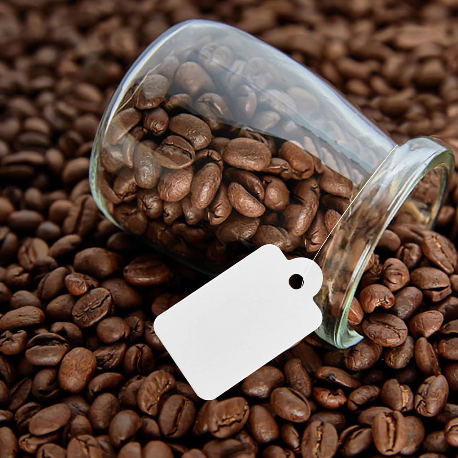 White Price Tags 100 Pieces White Marking Writable Tags, with String, Marking Strung Price Tag, White Paper Tag Jewelry (23X13Mm) image number 5