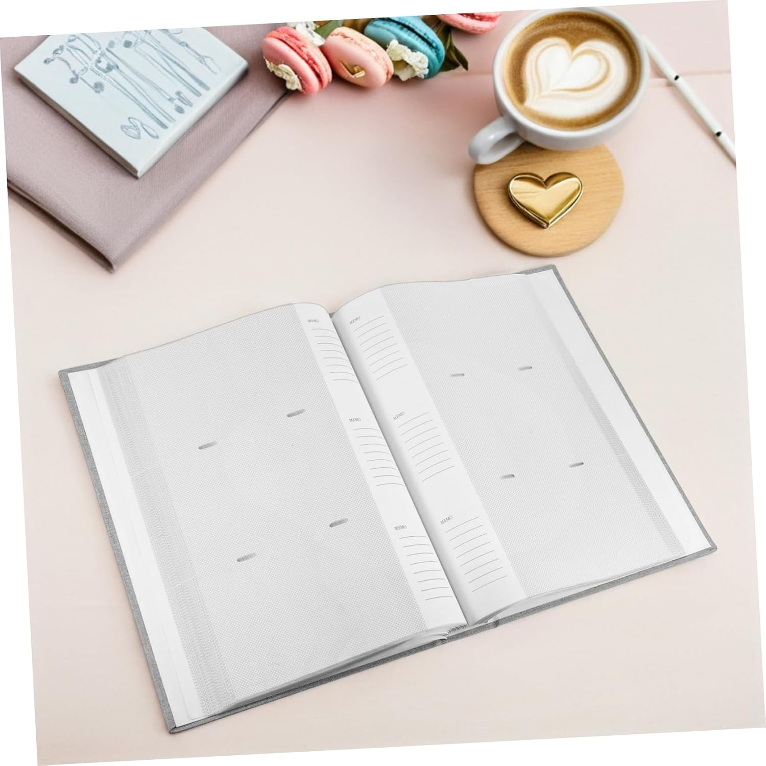 Linen Cover Photo Album Book for Family Memories User Friendly Insert Pockets Elegant Design for Weddings Anniversaries Moments Rustic Scrapbook Album for Photos image number 3