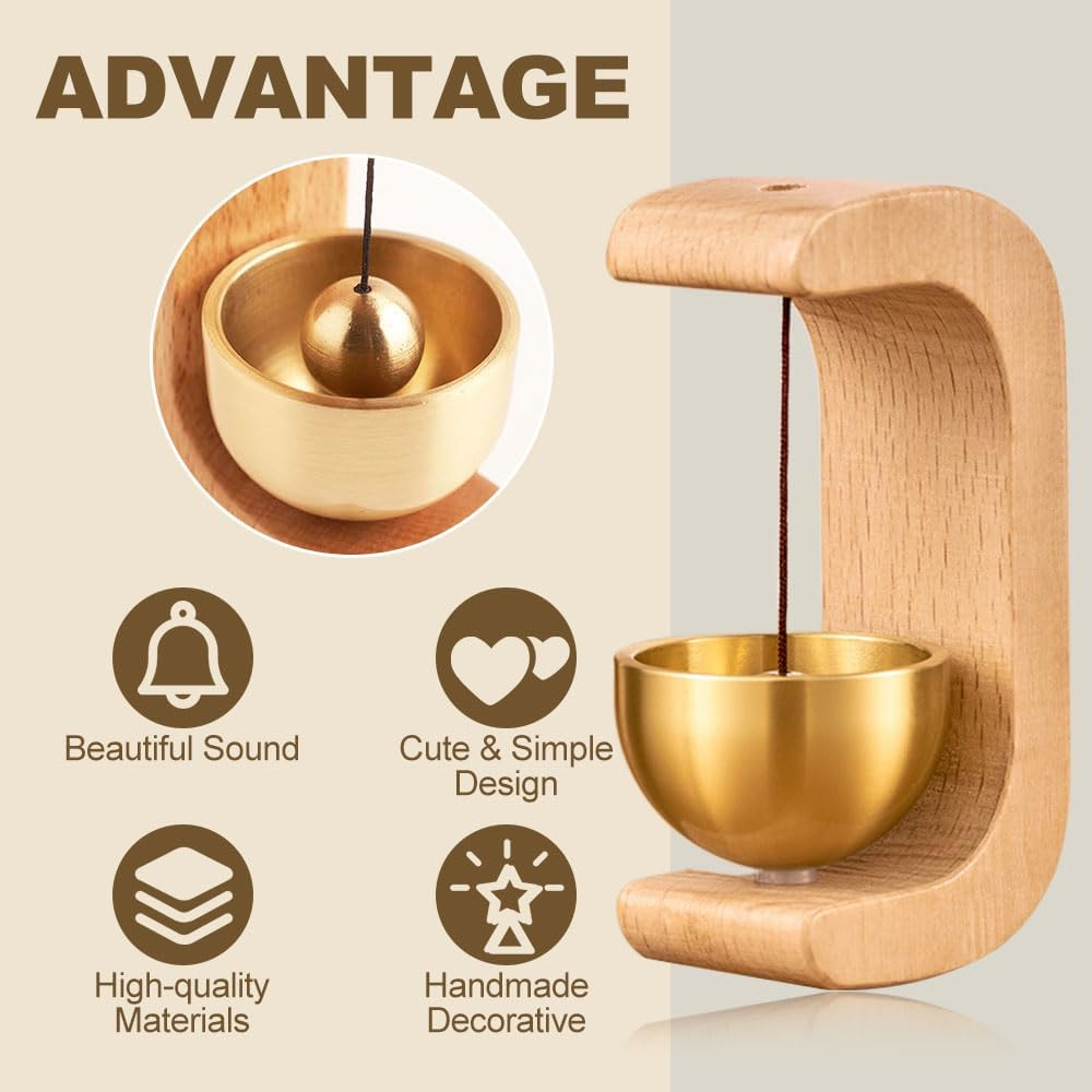 Magnetic Door Chime, 2024 New Shopkeepers Door Chime for Door Opening, Doorbell Wind Chime for Business When Entering, Door Bells for Home Porch Restaurant Housewarming Gift (Beech-2 Pcs) image number 5