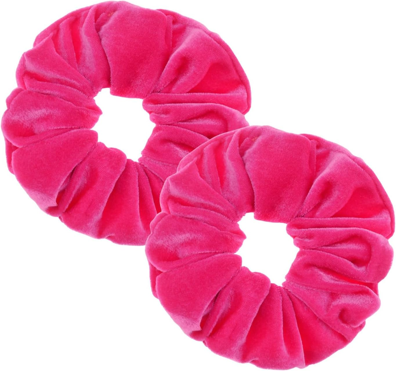 Pack of 2 Large Women Hair Bobbles Velvet Hair Scrunchies Rubber Bands Colourful Elastic Hair Bands for Girls Women Hair Accessories (Cream White)