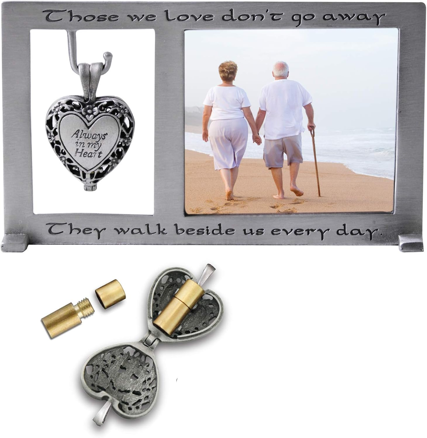 Those We Love Memorial Photo Frame with Vial for Ashes or a Keepsake, Funeral or Sympathy Loss of Loved One, for 2.5-Inch by 2.25-Inch Photo, by Abbey & CA Gift image number 4