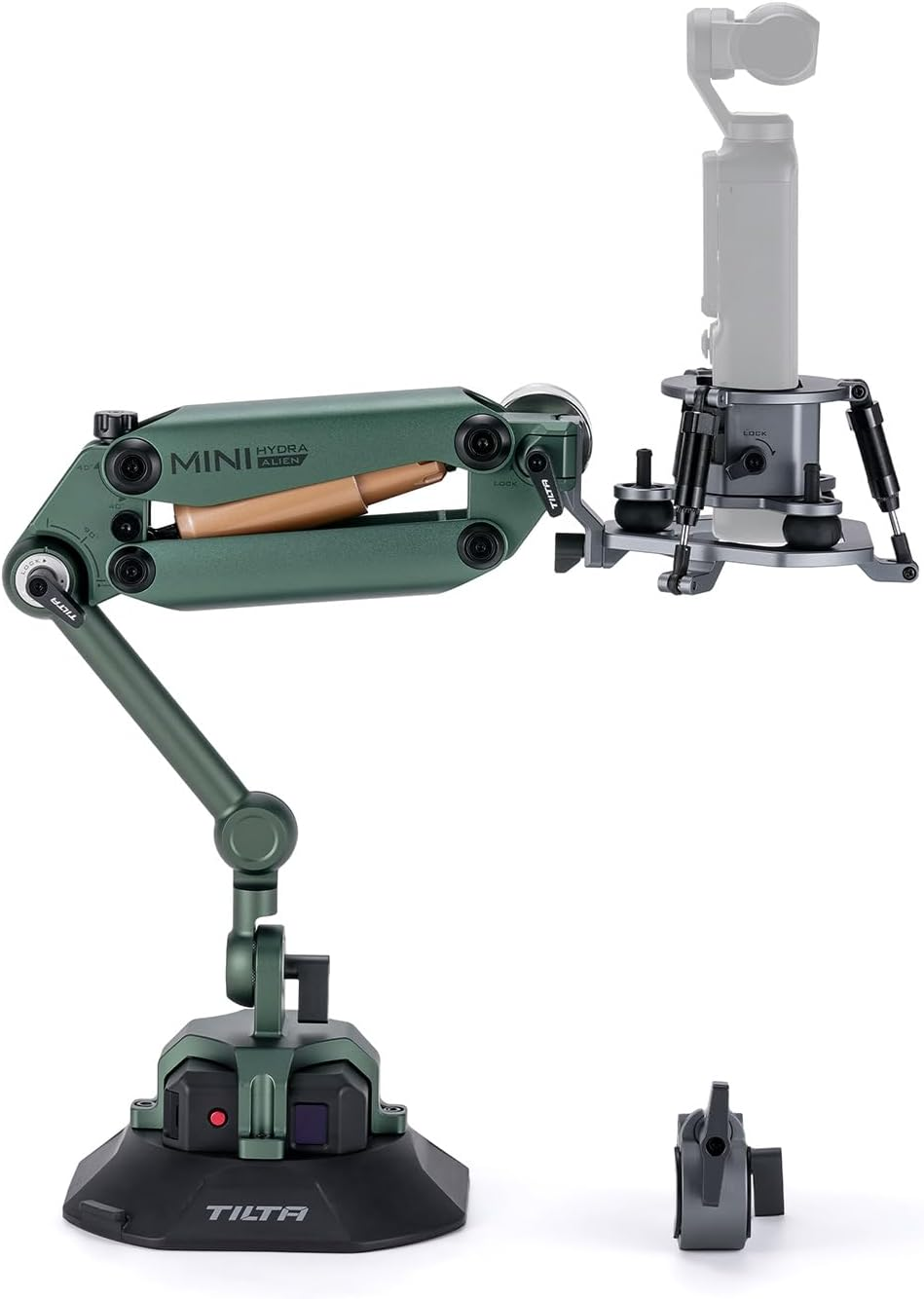 TILTA Hydra Alien Mini Master Kit, Shock Absorbing Arm with Rosette Mounting Electronic Suction Cup, Pocket 3 Shock Absorbing Head - Forest Green HDA-T15-E-FG image number 3
