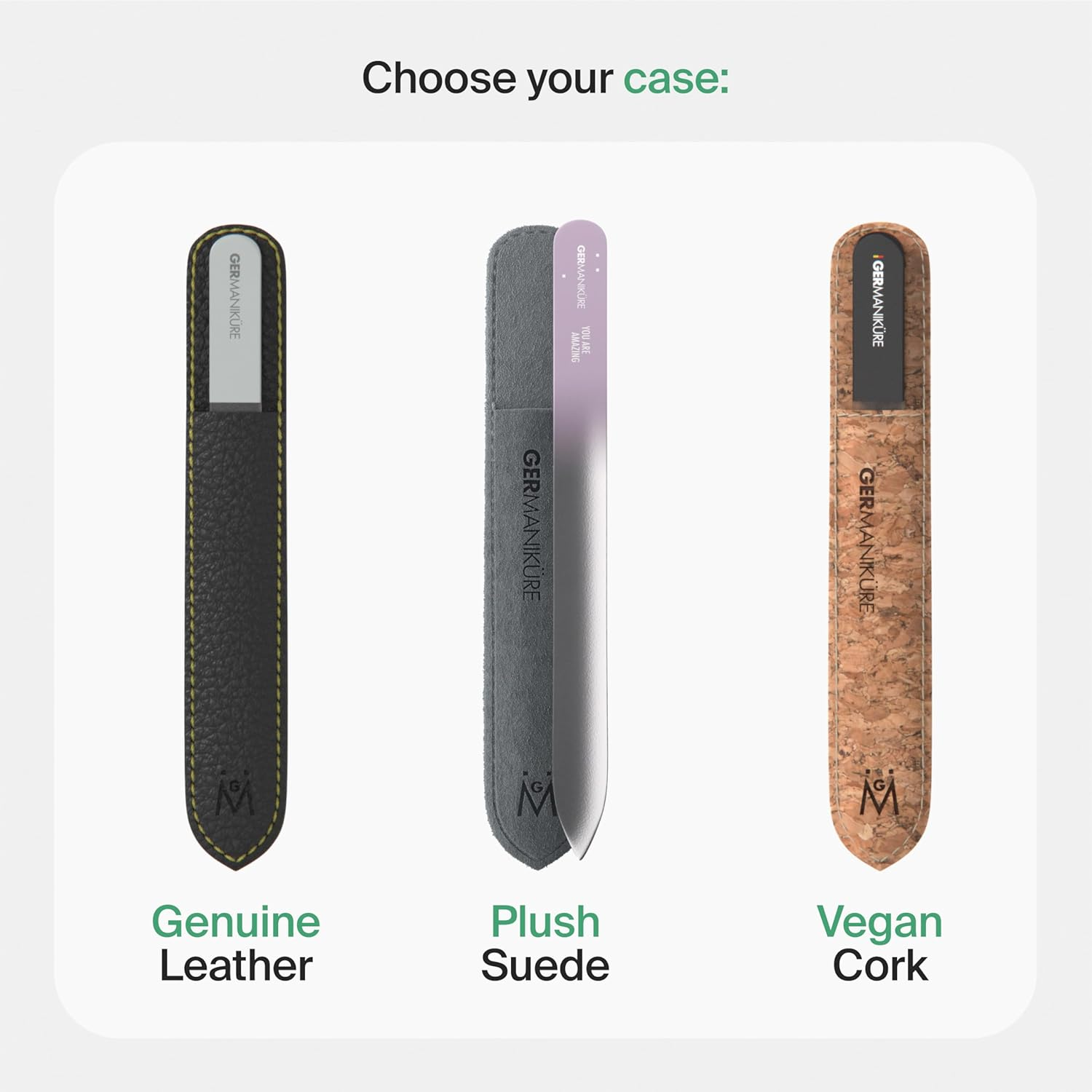 GERMANIKURE Glass Nail File in Suede Sleeve - Just Breathe - Professional Crystal Nail File for Natural Nails - Ideal Manicure & Pedicure Tool for Smooth, Easy Shaping - Nail Care Gift image number 7