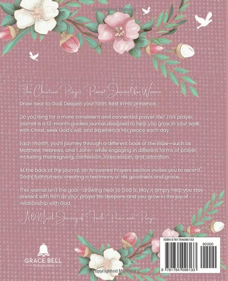 The Christian Prayer Prompt Journal for Women (NIV) PINK VERSION: a 12-Month Journey of Faith, Peace and PRAYER (7.5Inch by 9.25Inch)