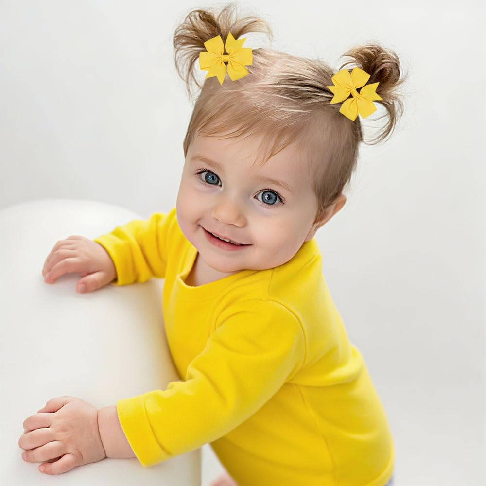 40Pcs Bow Hair Clips, Fabric Hair Bow Alligator Clips 20 Colors Bow Knot Hair Accessories for Women Girls