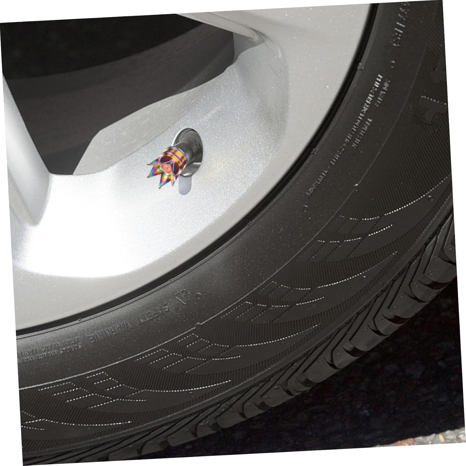 SHERCHPRY Universal Aluminum Alloy Tire Valve Caps 4Pcs, Car Wheel Stem Covers, Dustproof Caps for Cars, Motorcycles, Trucks, and Suvs, Automotive Tire Accessories image number 3