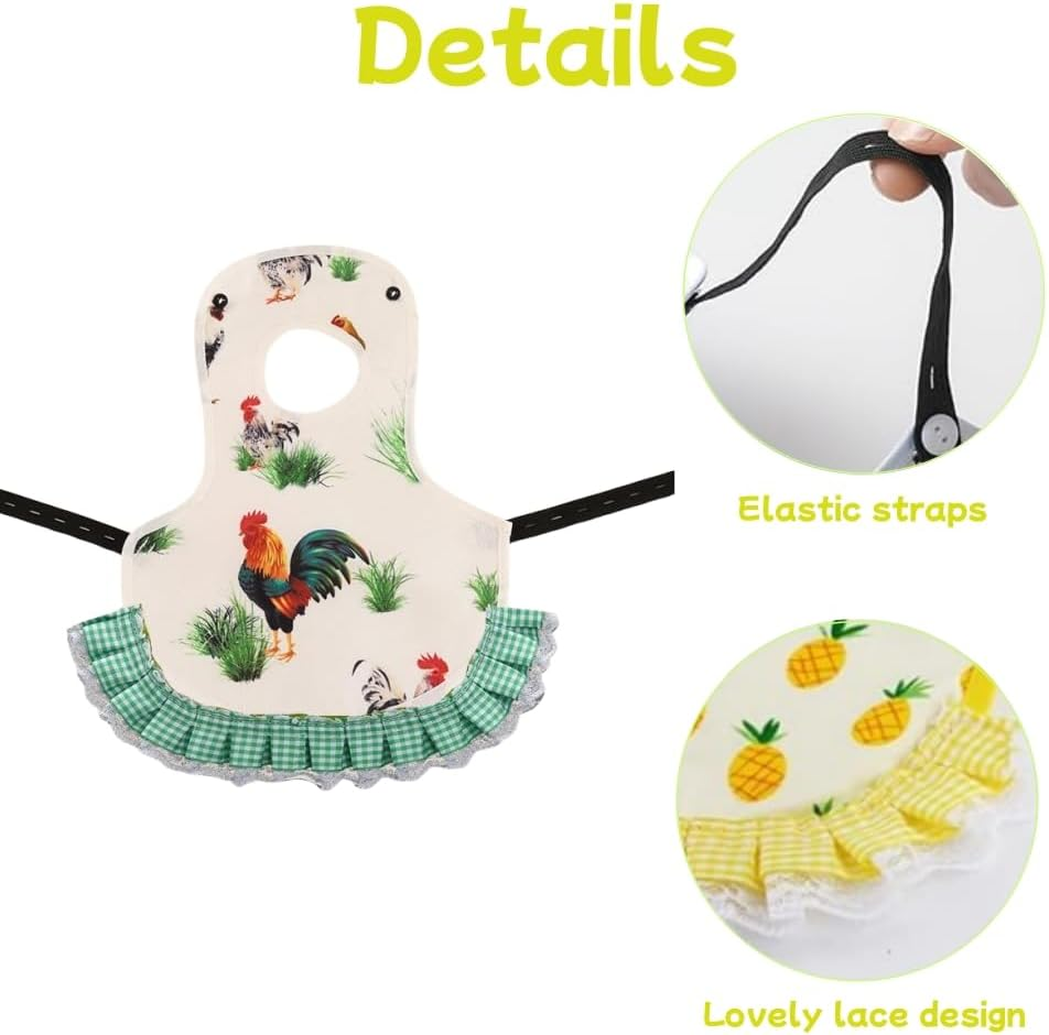 3 Pack Chicken Saddle for Hens,Chicken Saddles with Adjustable Elastic Shoulder Straps,Chicken Jacket Straps,Protection Chicken Aprons for Hens,Comfortable,Breathable,Easy to Clean,Hen Care Supplies image number 4